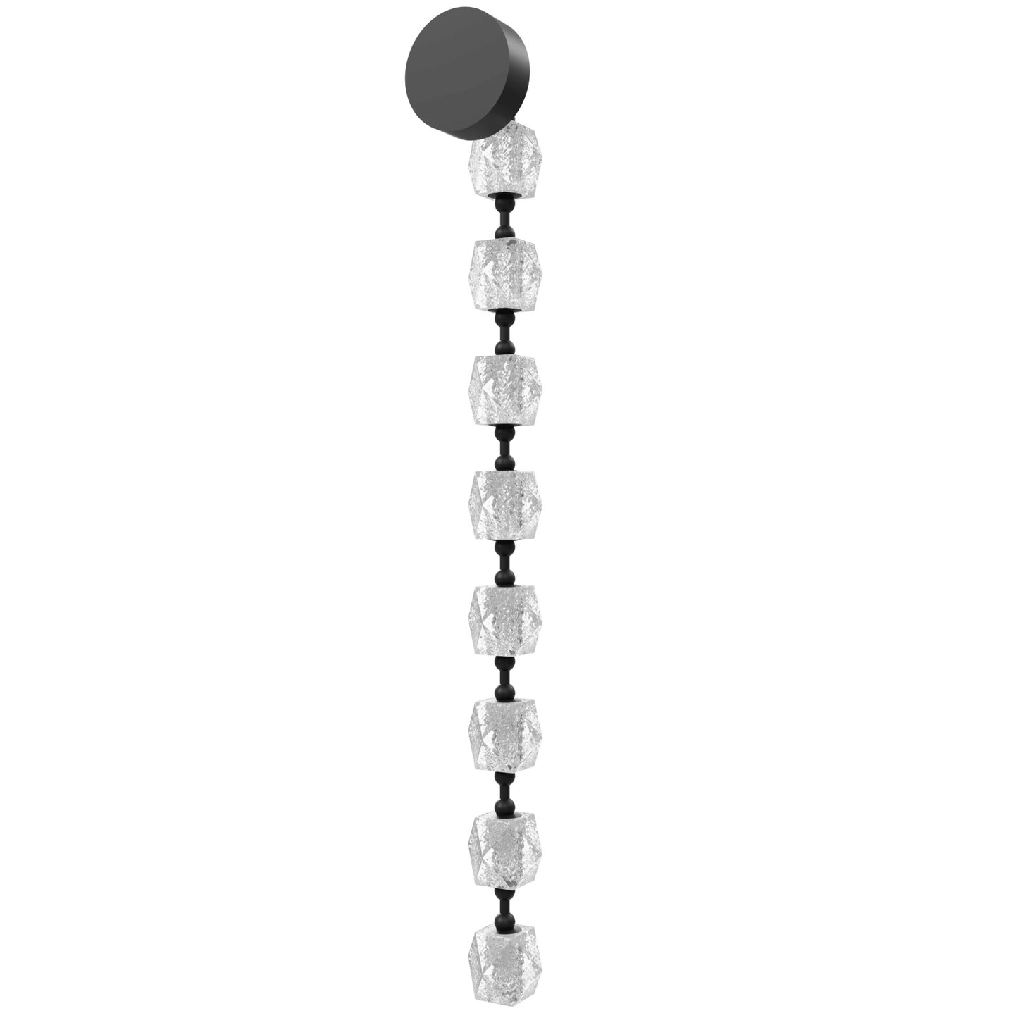 Beluga 8-Light Modern Black LED Wall Sconce