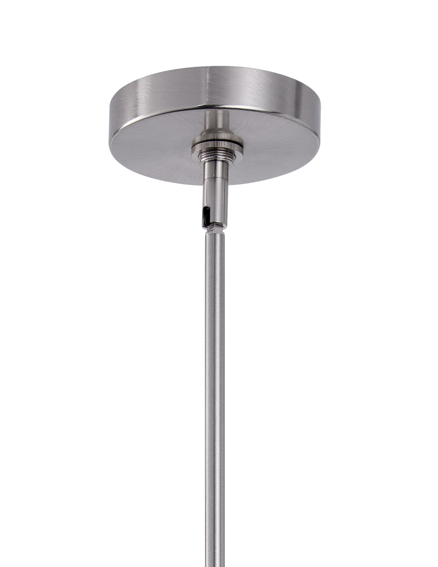 Kara Farmhouse 1-Light Textured Glass Nickel Pendant Light