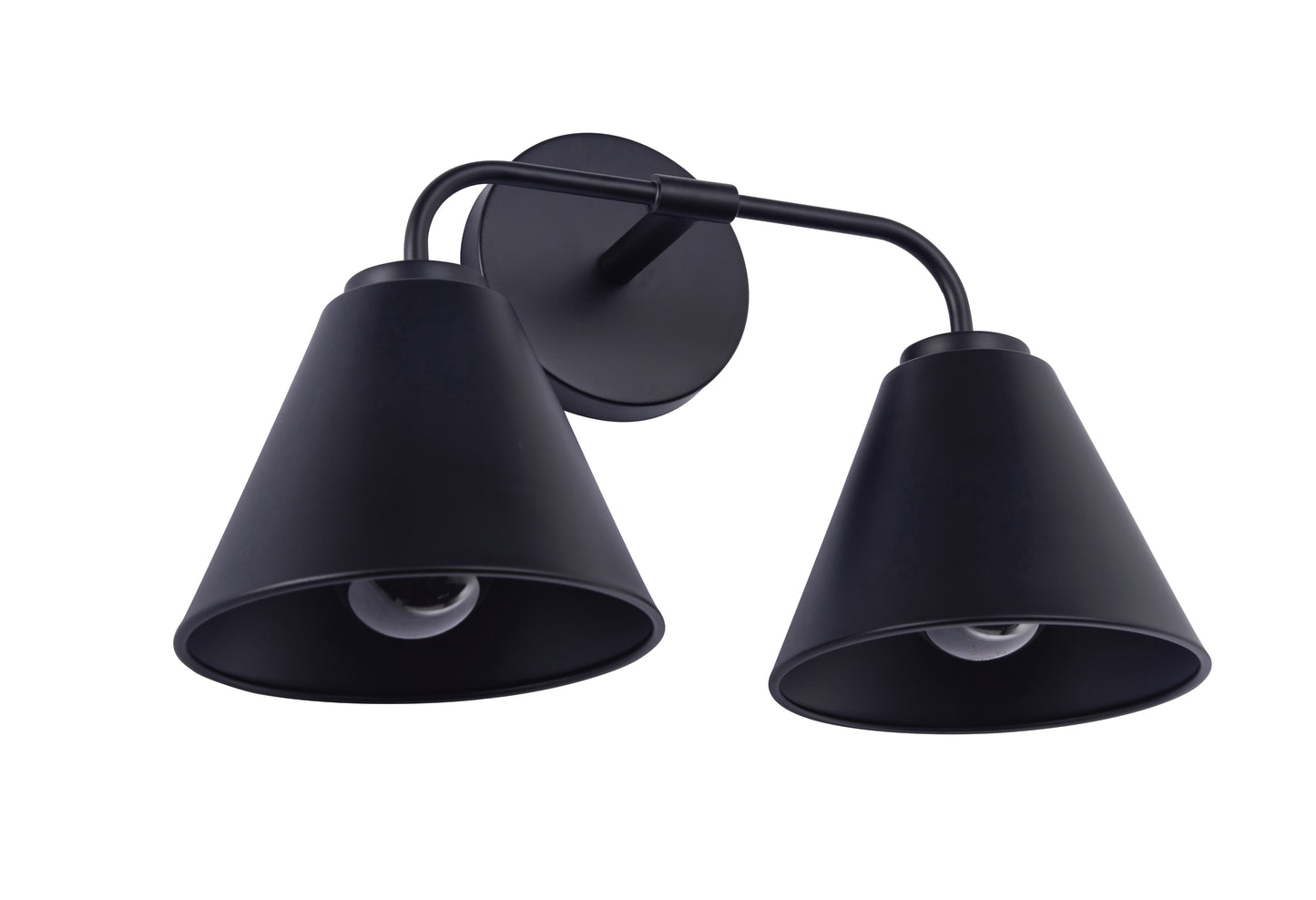 Loft Lantern Modern 2-Light Black Vanity Light