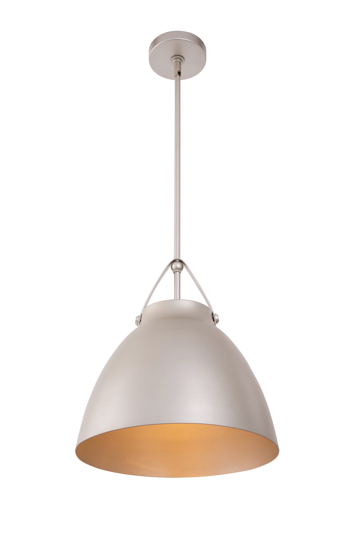 Loft Modern 1-Light Silver Metal Pendant Light