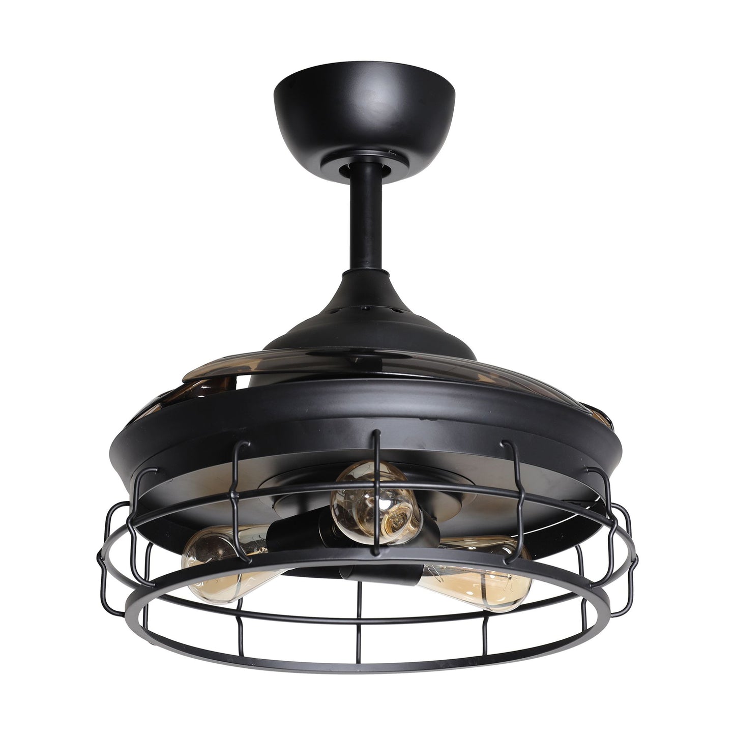 Luxe Twirl Industrial 36" Retractable ABS Blades Fandalier Ceiling Fan