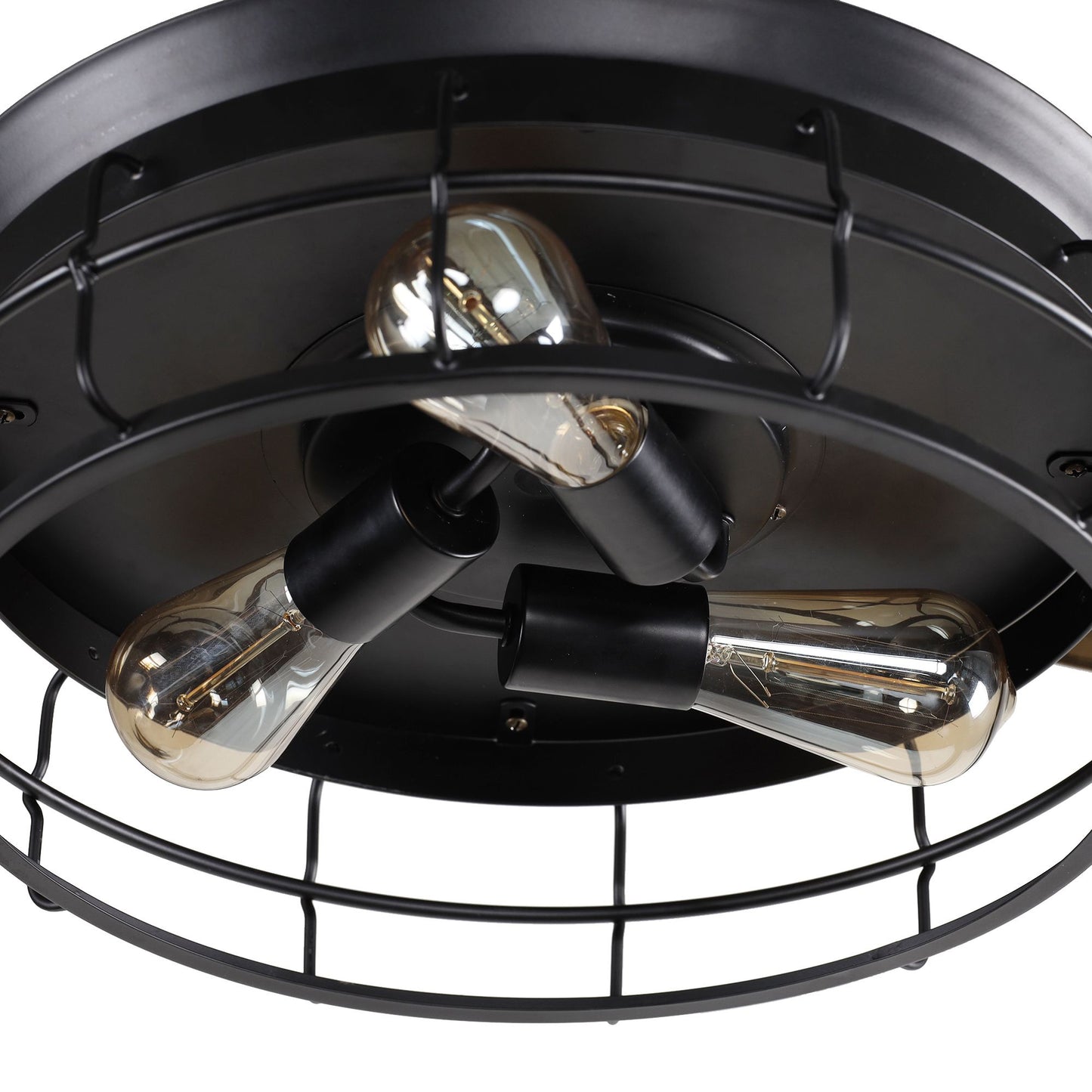 Luxe Twirl Industrial 36" Retractable ABS Blades Fandalier Ceiling Fan