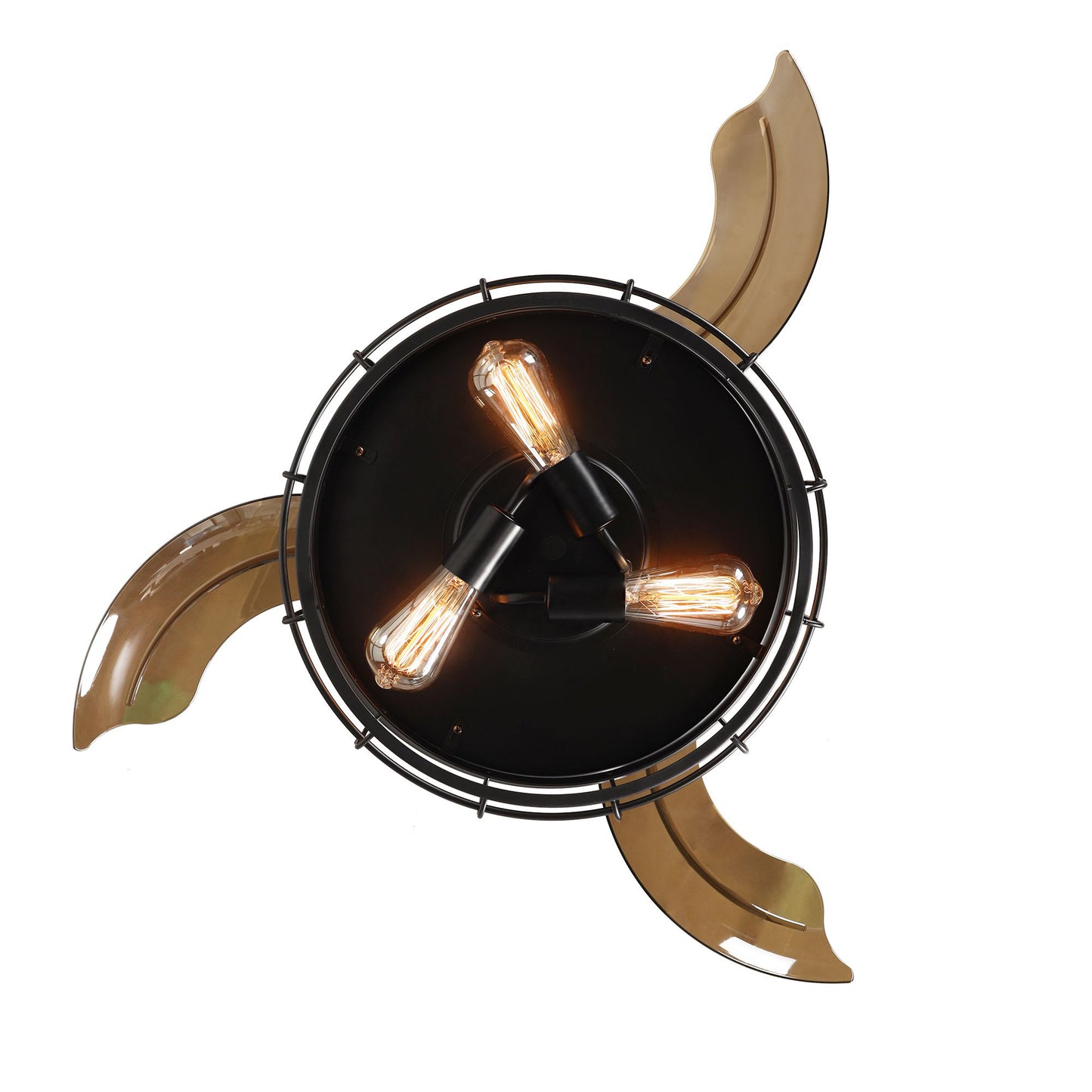 Luxe Twirl Industrial 36" Retractable ABS Blades Fandalier Ceiling Fan