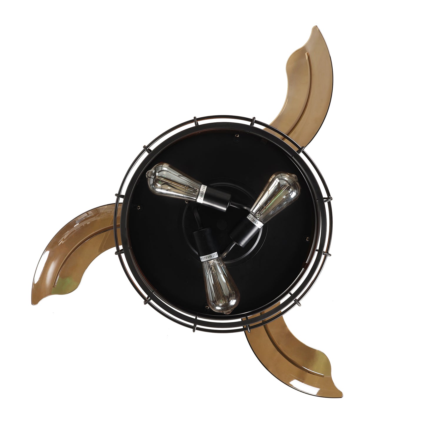 Luxe Twirl Industrial 36" Retractable ABS Blades Fandalier Ceiling Fan