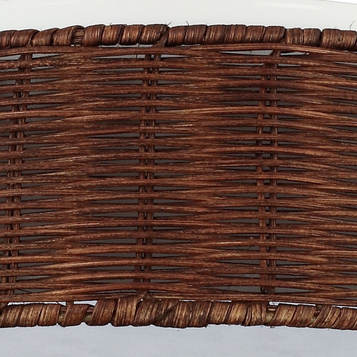 Lusteria 17" Brown Rattan LED Flush Mount Ceiling Light