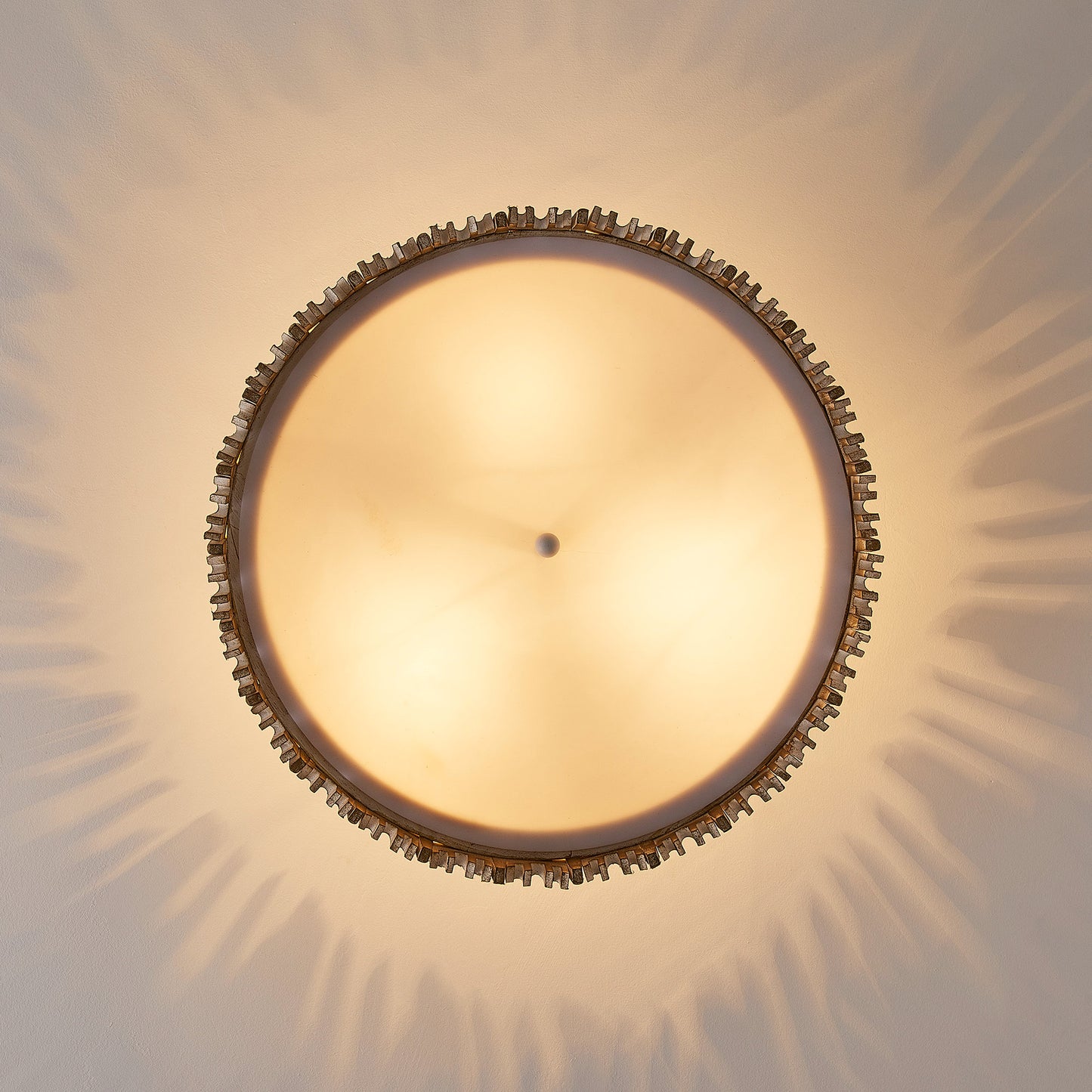 Lusteria 16" Wood Farmhouse 3-Light LED Semi-Flush Mount Ceiling Lighting