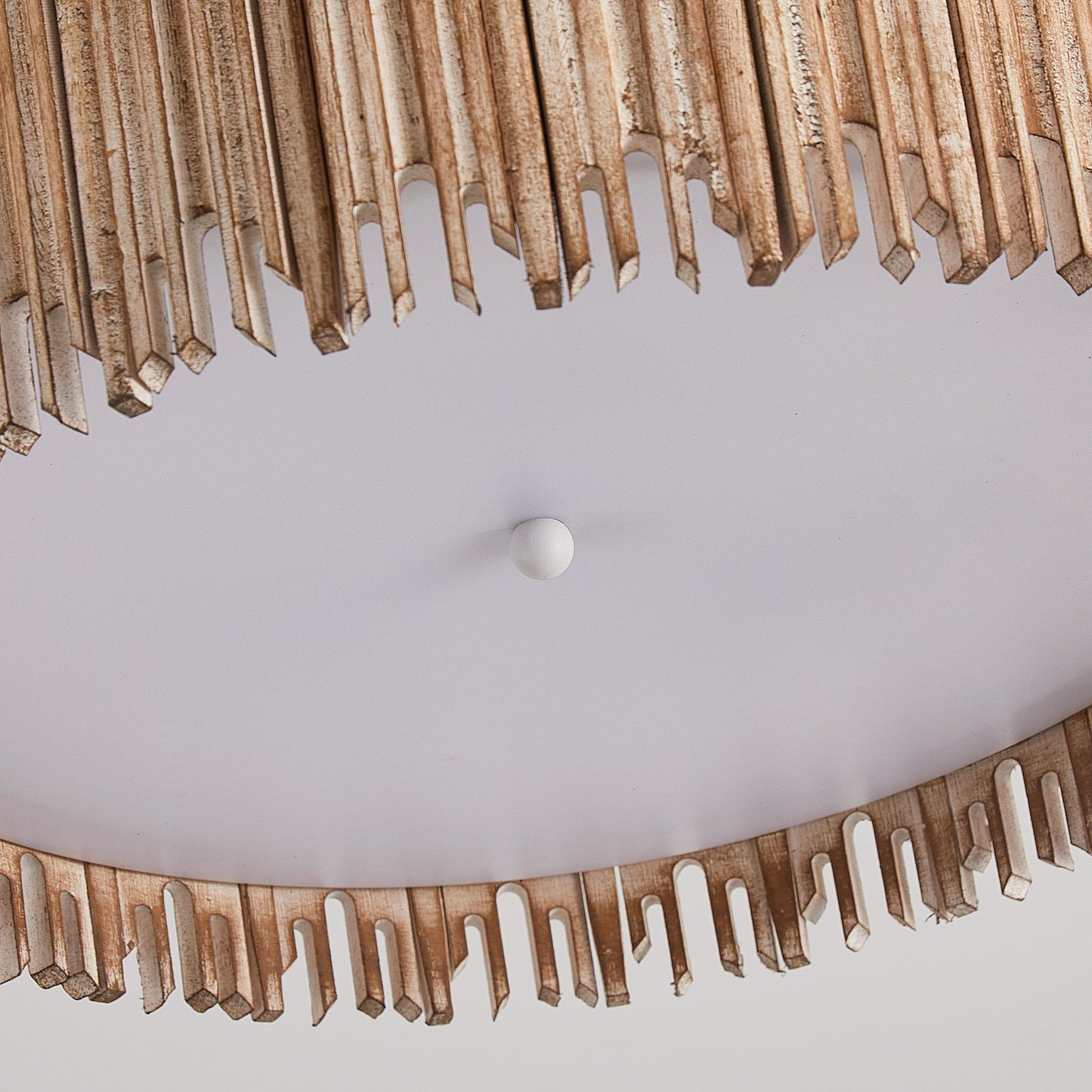 Lusteria 16" Wood Farmhouse 3-Light LED Semi-Flush Mount Ceiling Lighting