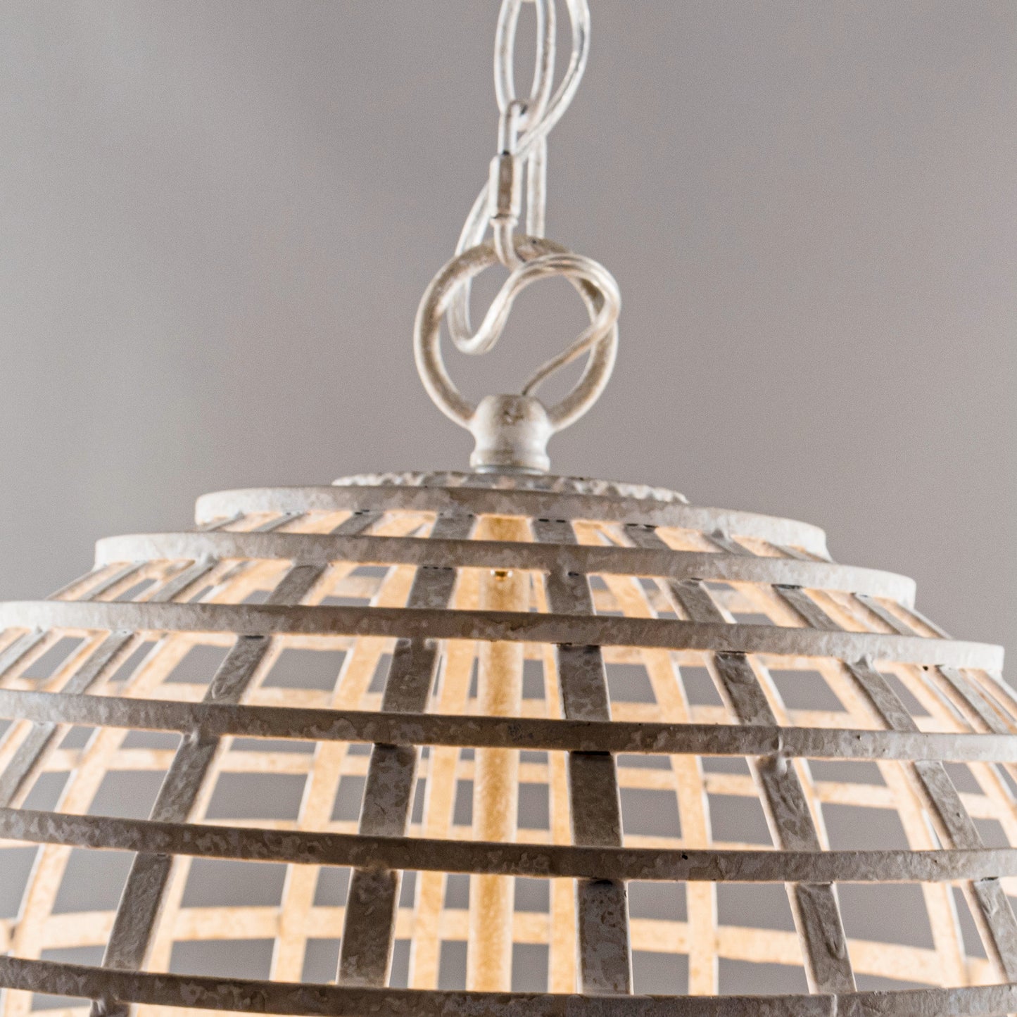 Lusteria 16" Antique White 6-Light Globe Farmhouse Chandelier