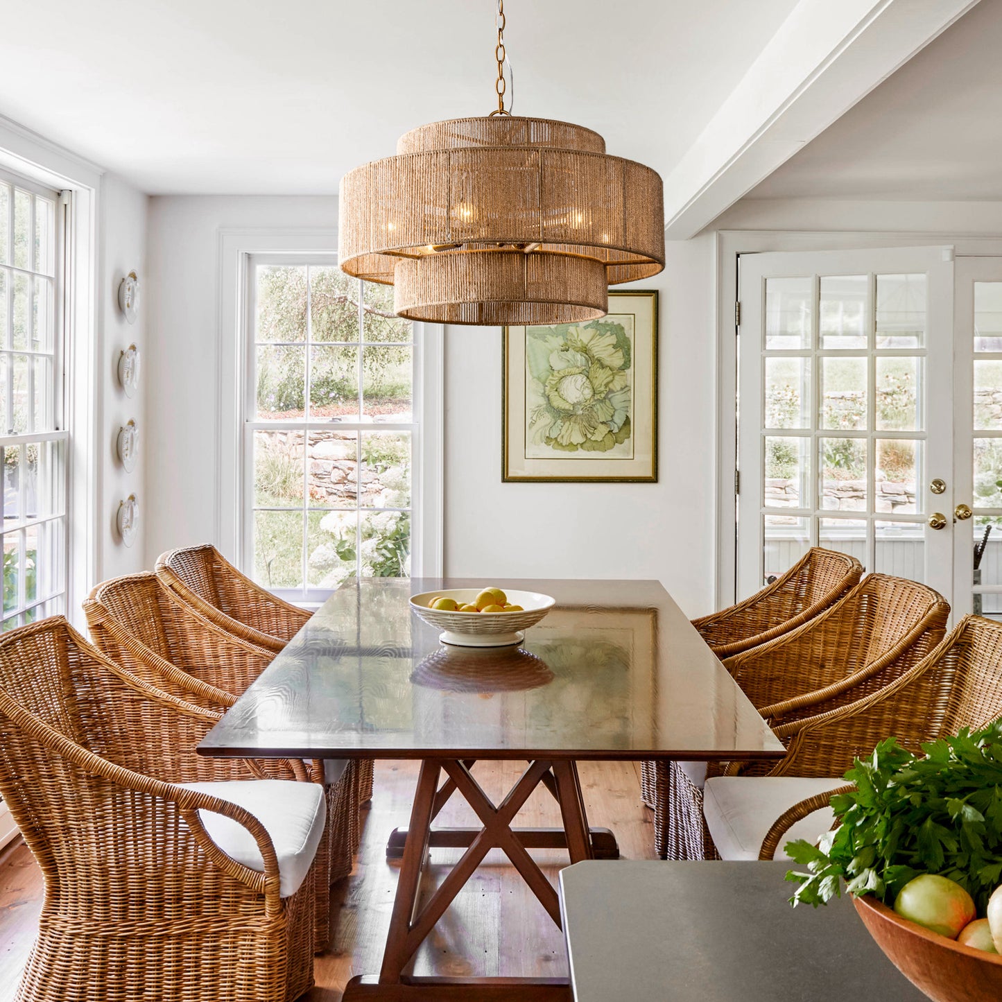 Lusteria 24" Gold 2-Tiered 6-Light Farmhouse Chandelier