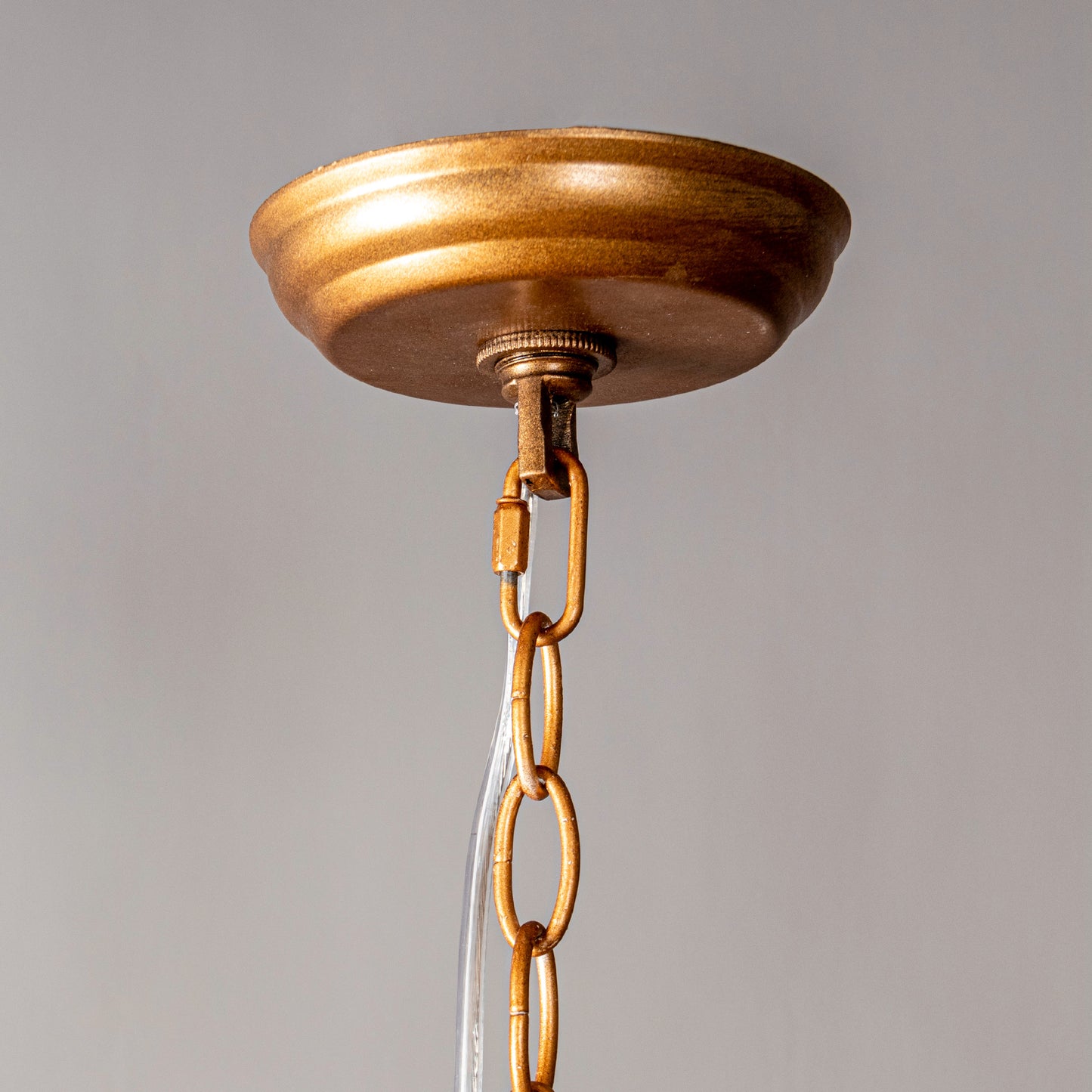 Lusteria 24" Gold 2-Tiered 6-Light Farmhouse Chandelier