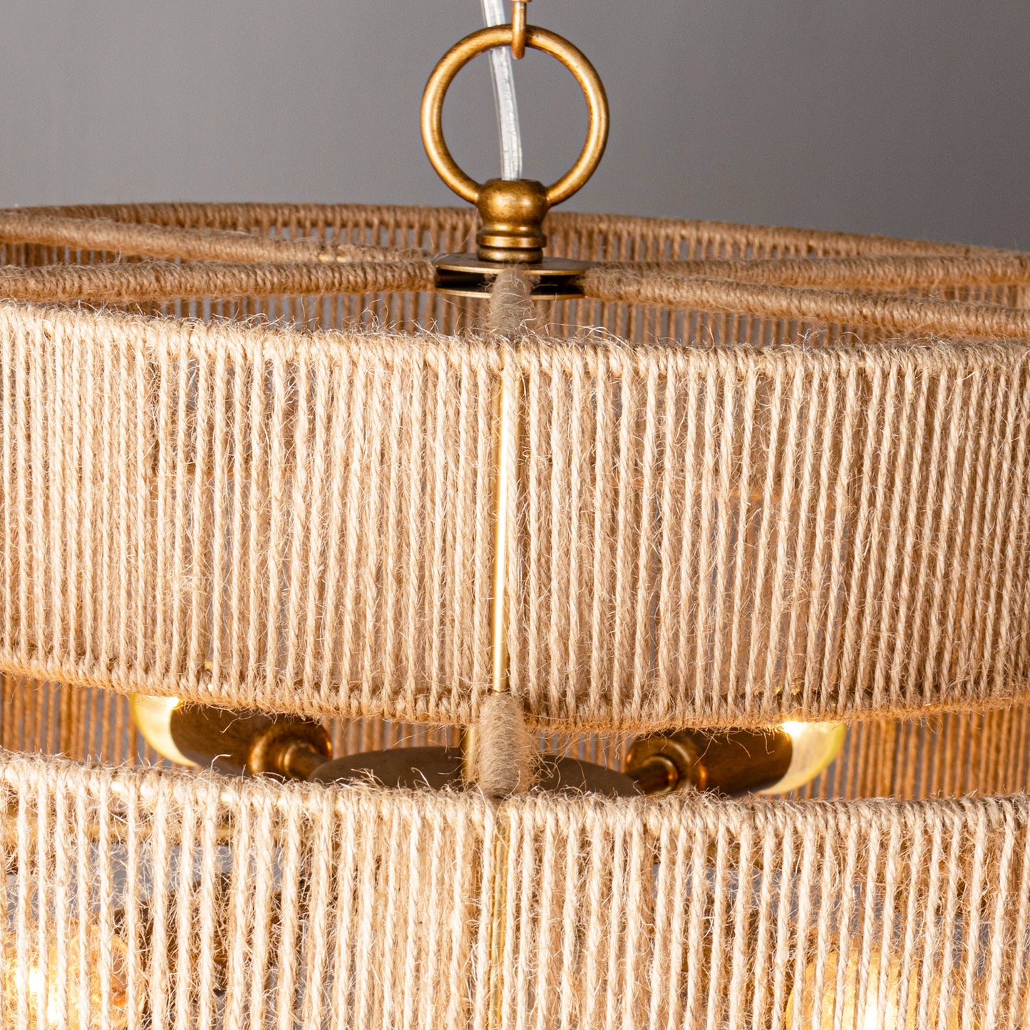Lusteria 24" Gold 2-Tiered 6-Light Farmhouse Chandelier