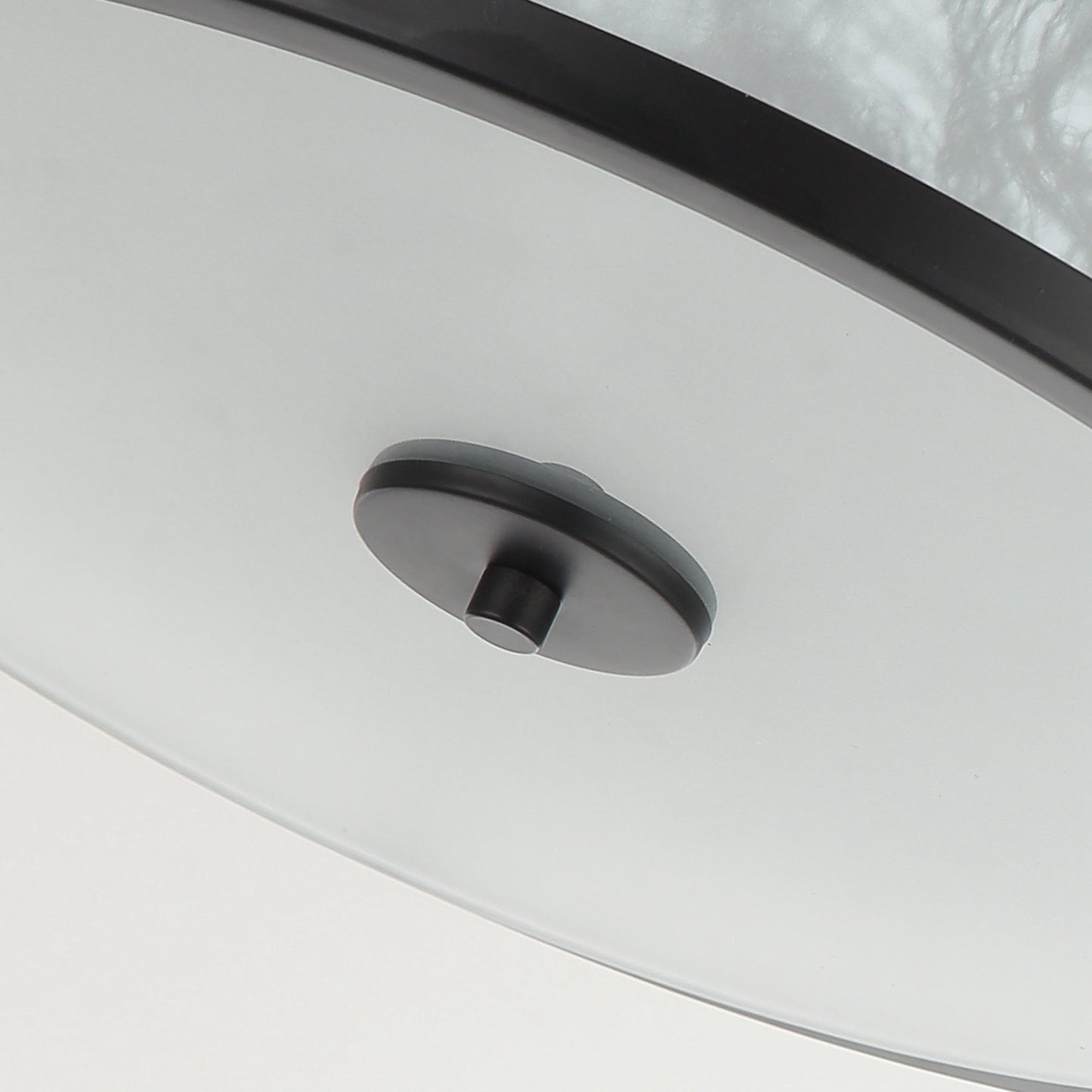 Lusteria 15.7" Modern Black 3-Light Drum Flush Mount Ceiling Light