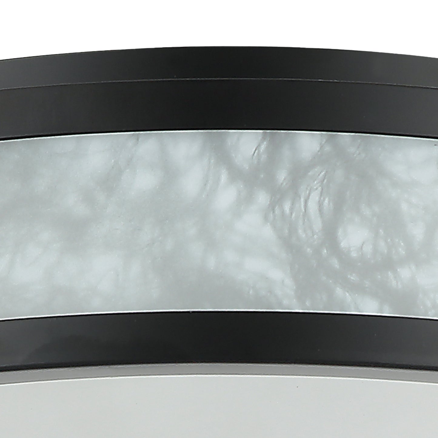 Lusteria 15.7" Modern Black 3-Light Drum Flush Mount Ceiling Light