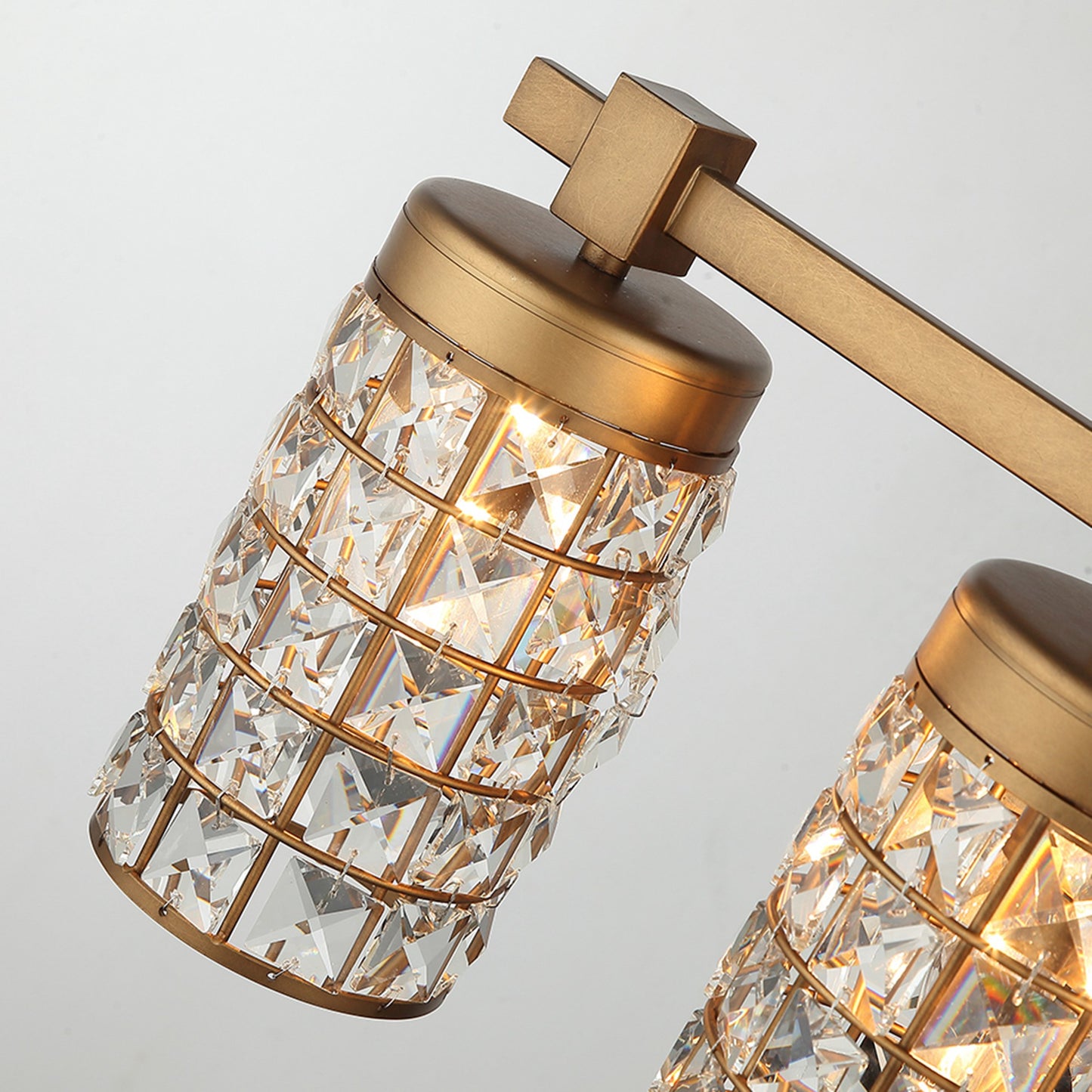 Lusteria 20" Modern Gold Bathroom 3-Light Wall Sconce