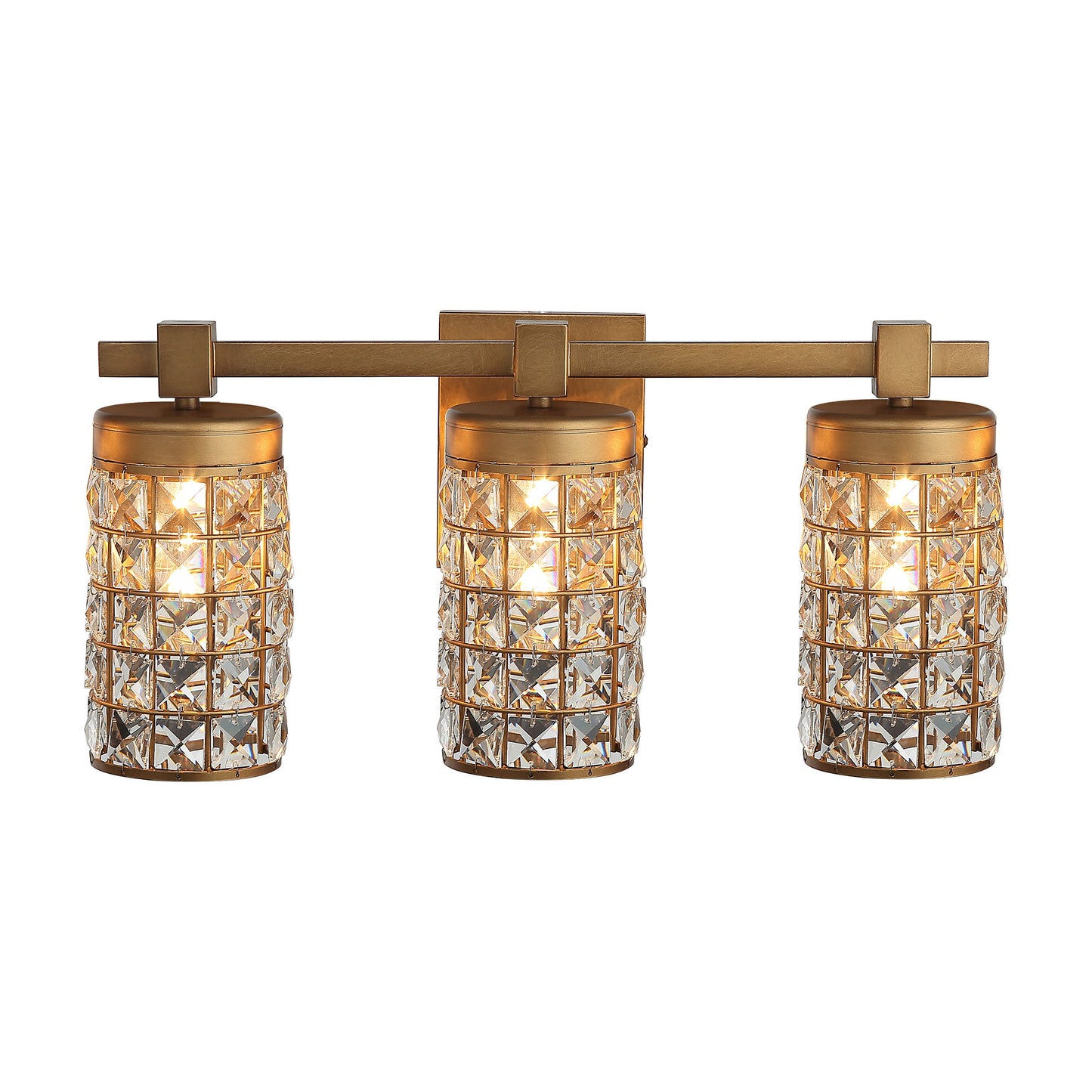 Lusteria 20" Modern Gold Bathroom 3-Light Wall Sconce