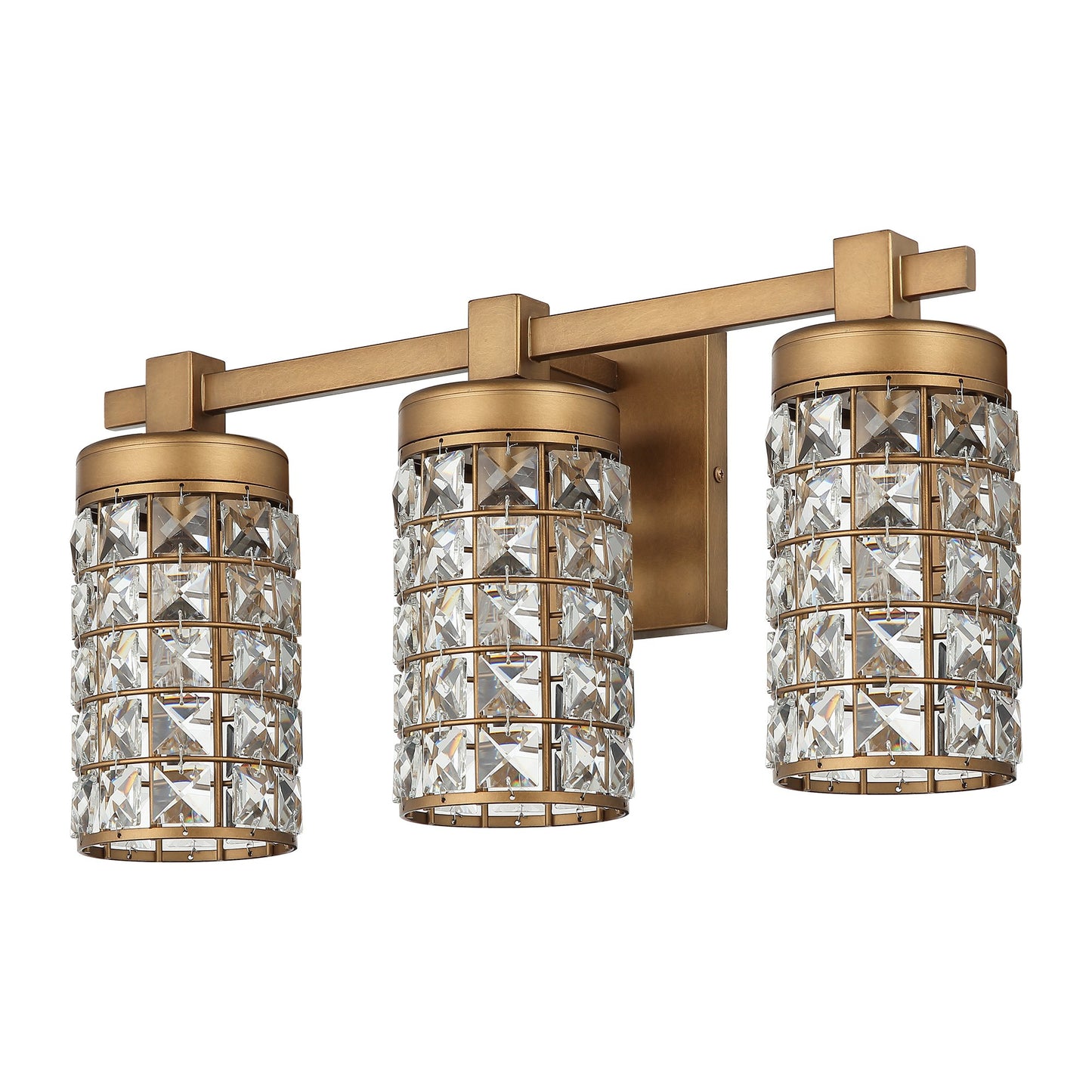 Lusteria 20" Modern Gold Bathroom 3-Light Wall Sconce