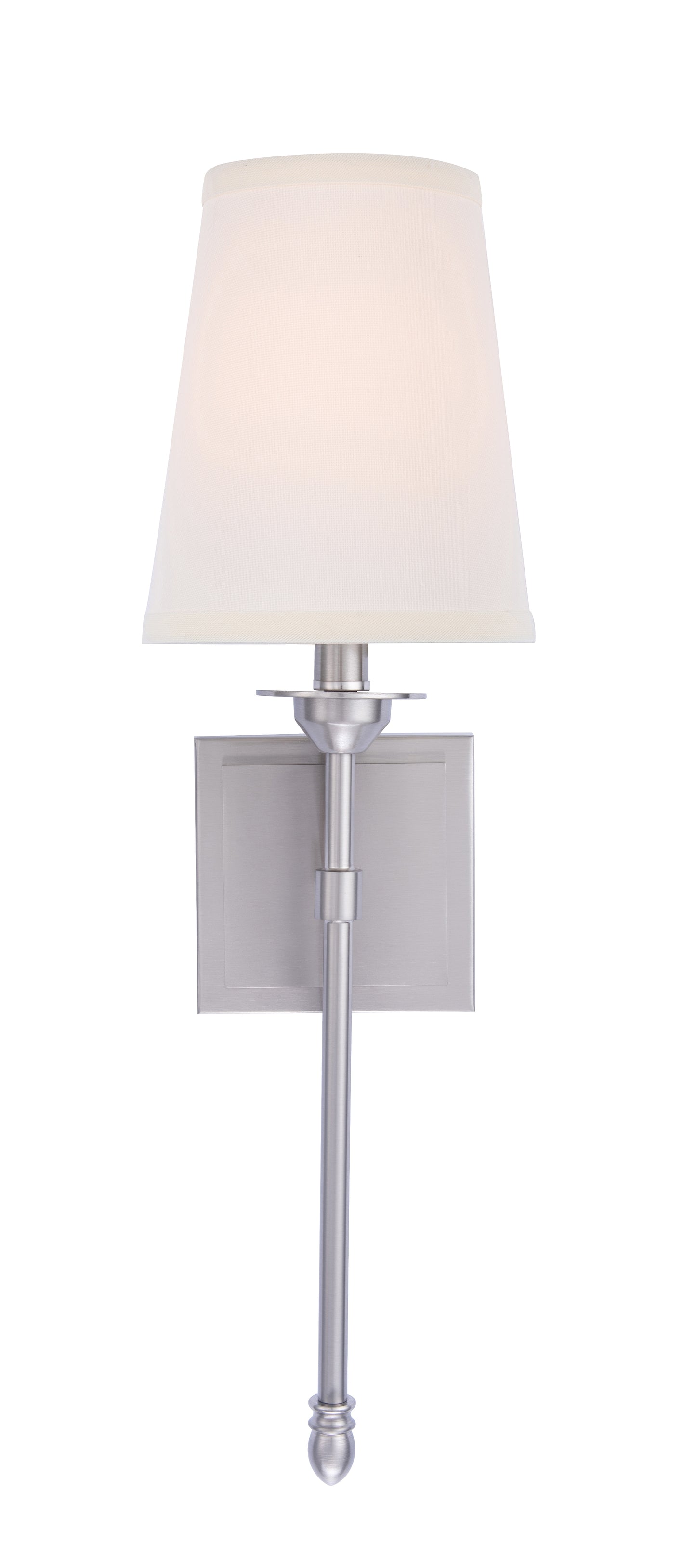Manor Modern Traditional 1-Light Nickel Wall Sconce Light