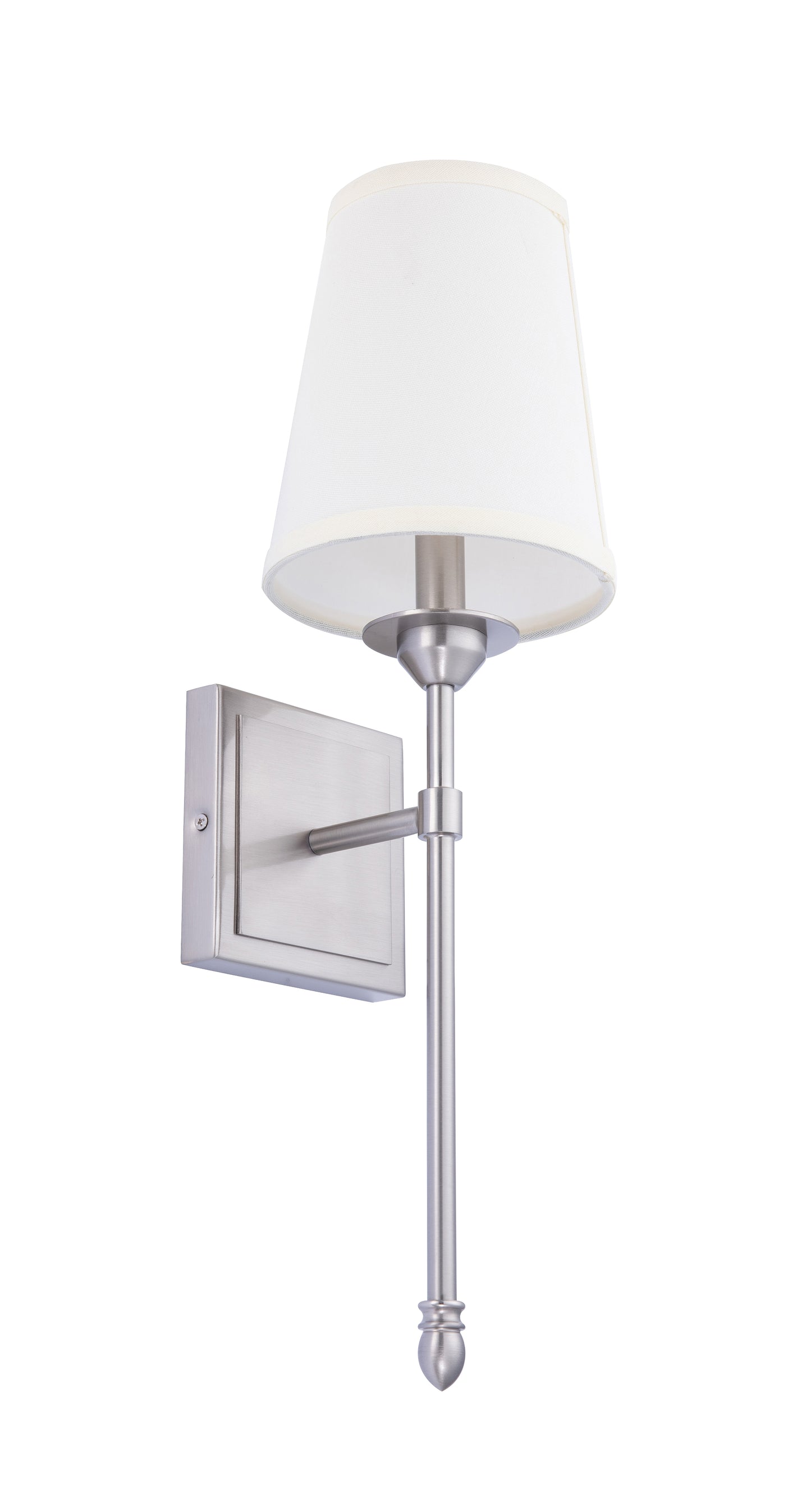 Manor Modern Traditional 1-Light Nickel Wall Sconce Light