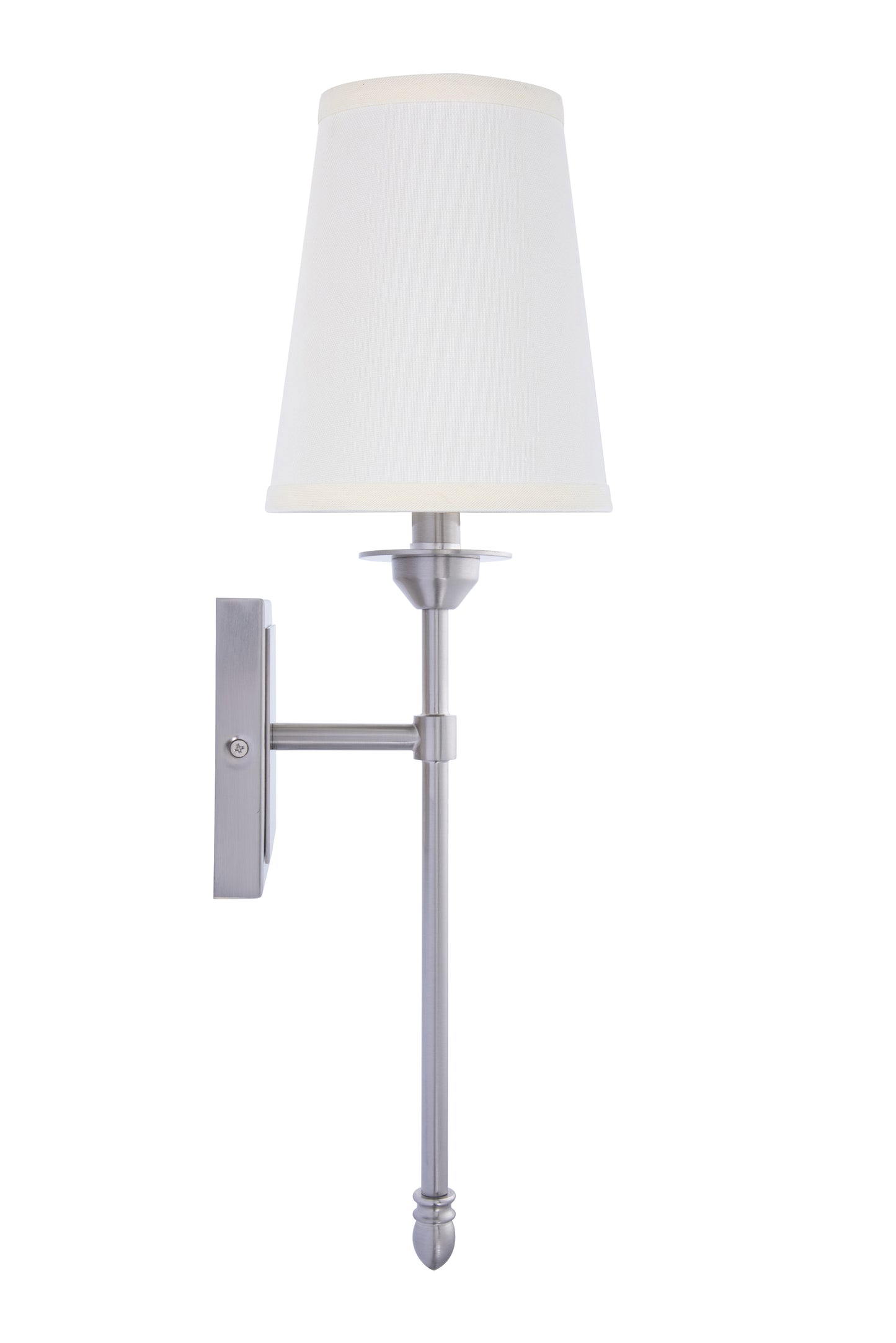Manor Modern Traditional 1-Light Nickel Wall Sconce Light