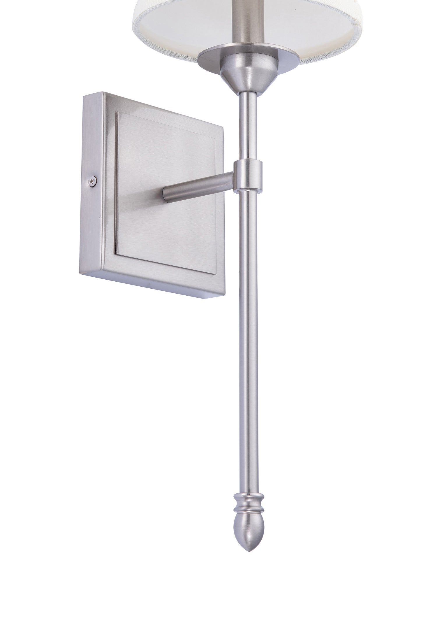Manor Modern Traditional 1-Light Nickel Wall Sconce Light