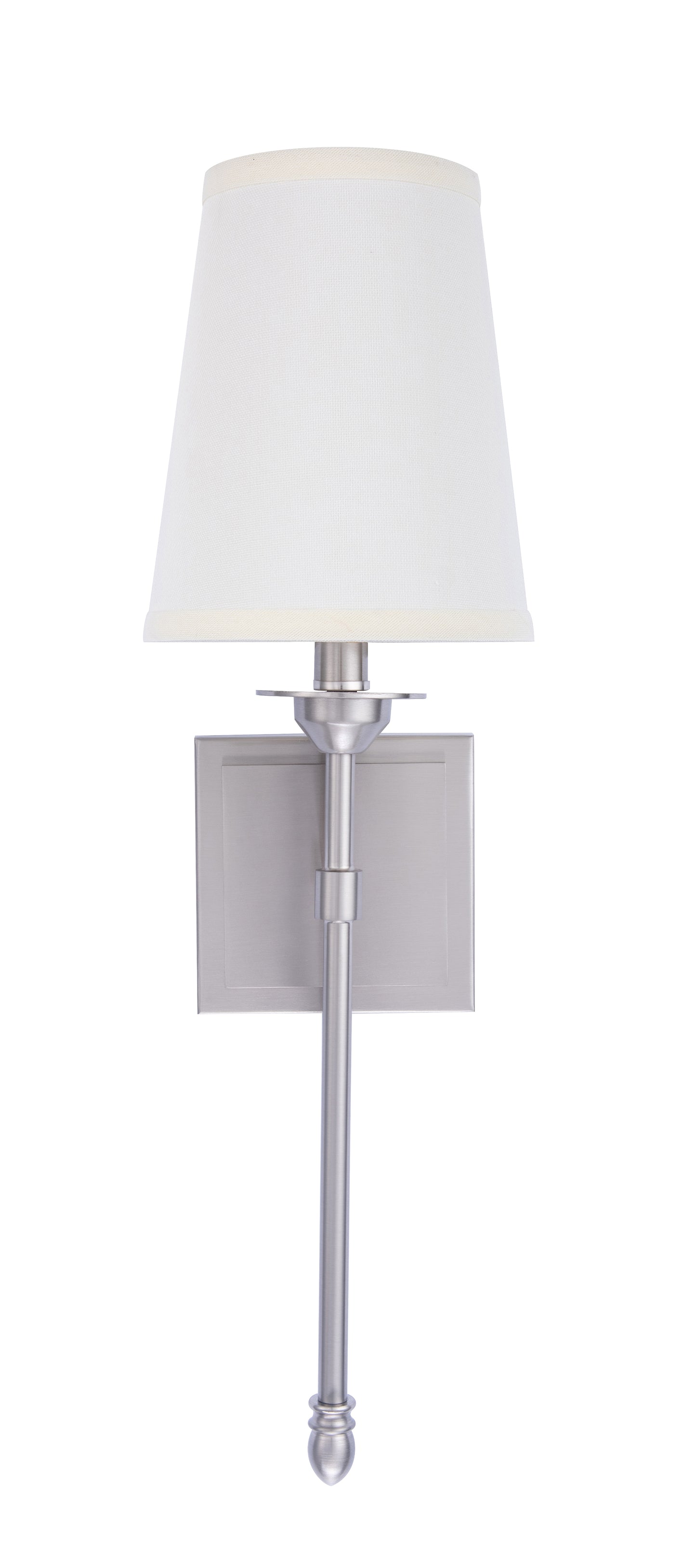 Manor Modern Traditional 1-Light Nickel Wall Sconce Light