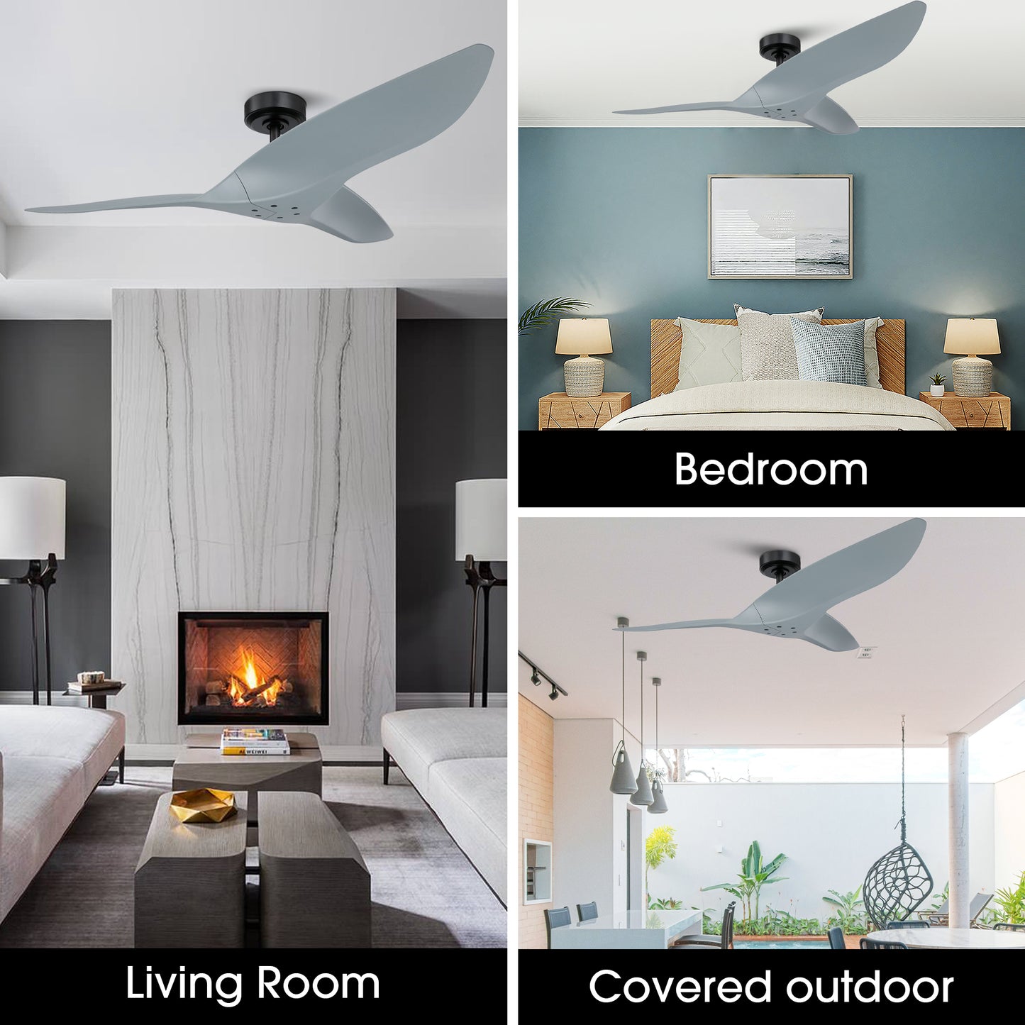 Platinum Breeze Modern 52" Sage Green Downrod Reversible Ceiling Fan