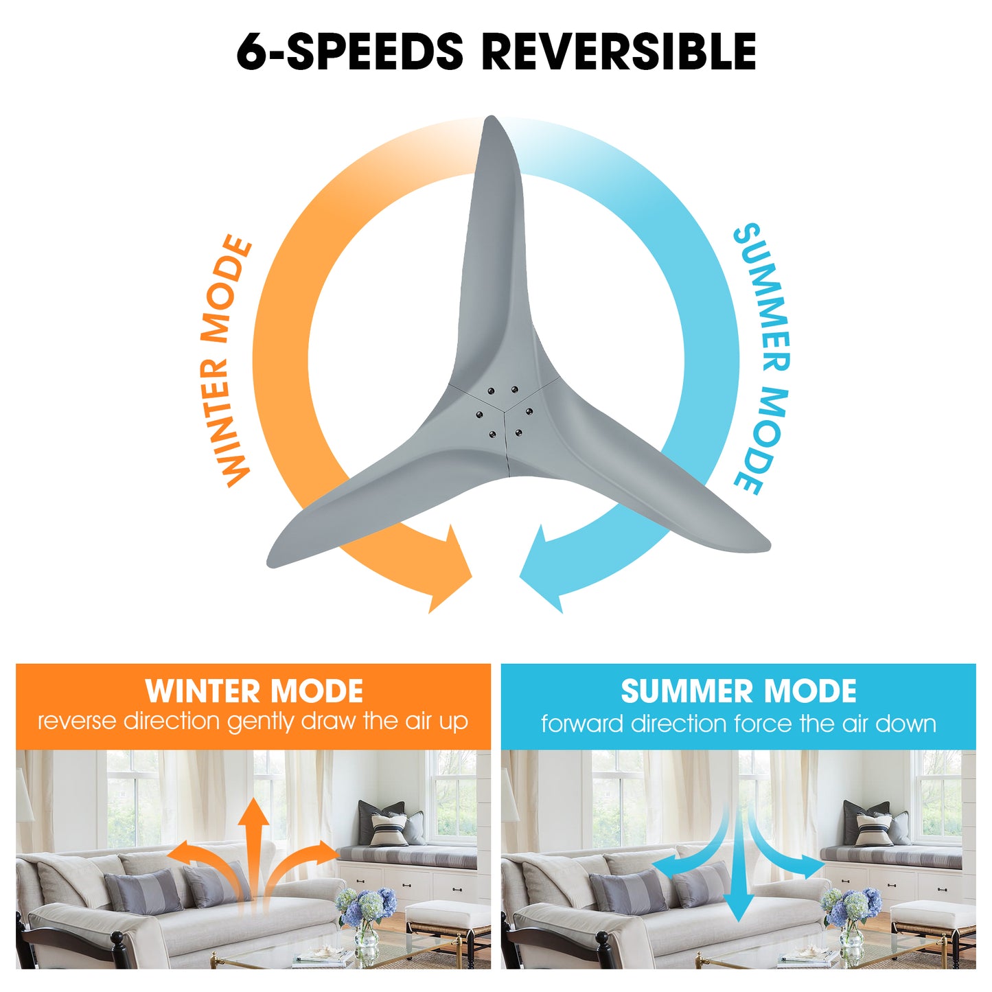 Platinum Breeze Modern 52" Sage Green Downrod Reversible Ceiling Fan