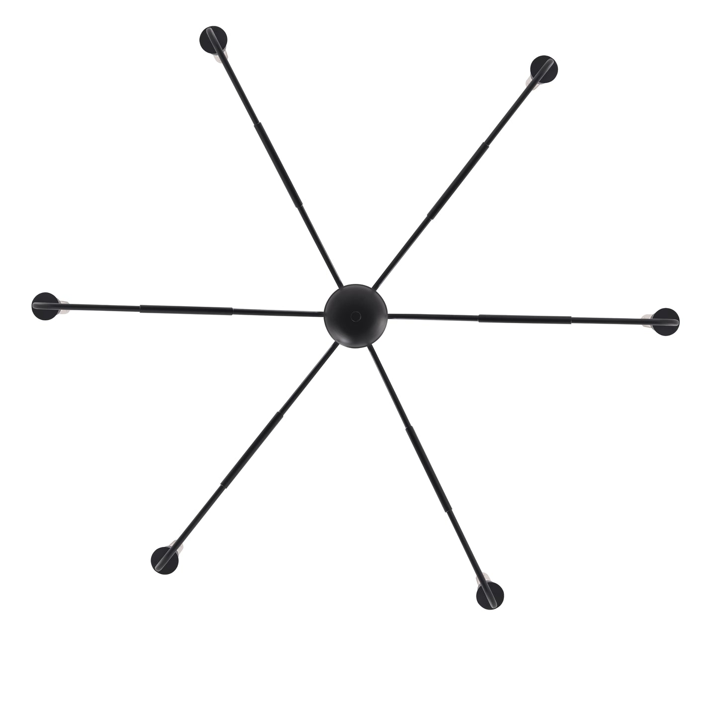 Radiant 6-Light Modern Traditional Black Chandelier