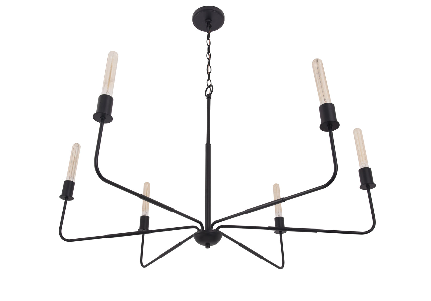 Radiant 6-Light Modern Traditional Black Chandelier