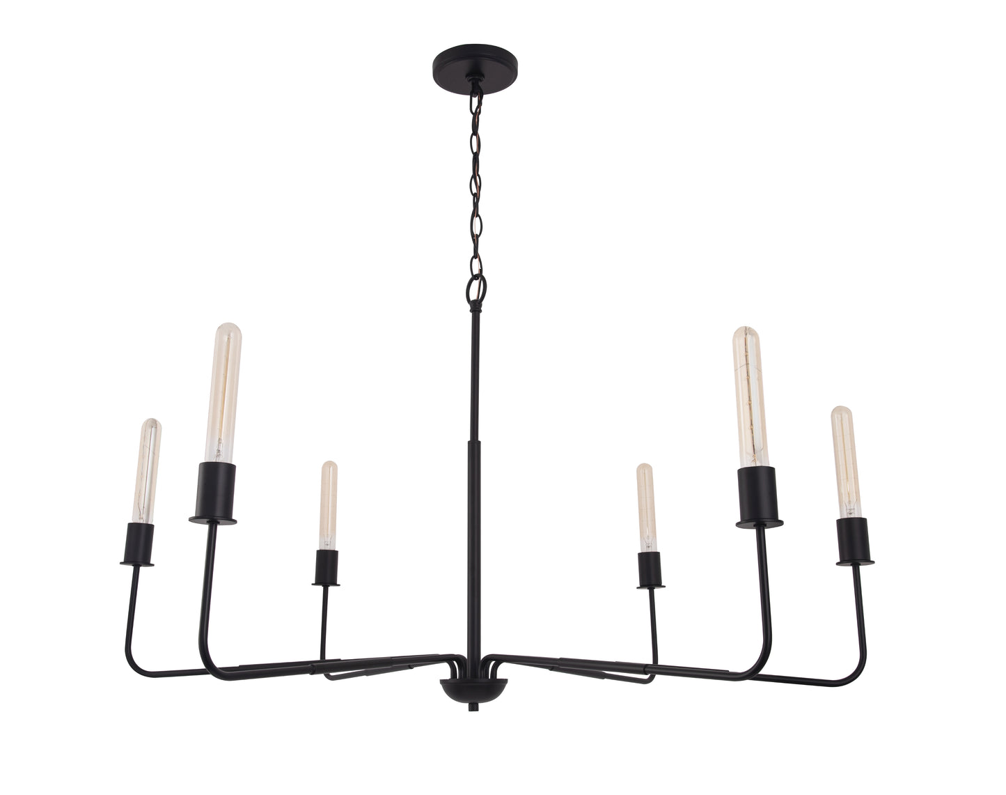 Radiant 6-Light Modern Traditional Black Chandelier