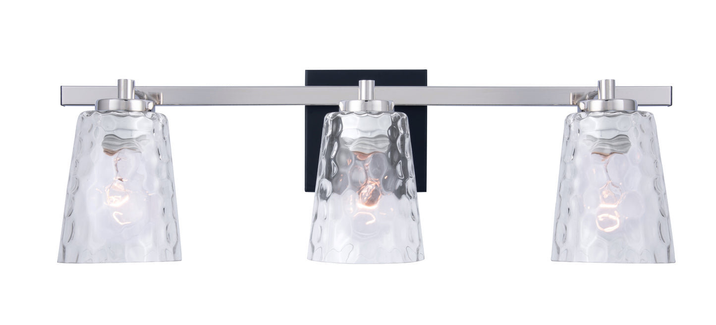 Radiance Modern 3-Light Nickel Vanity Light