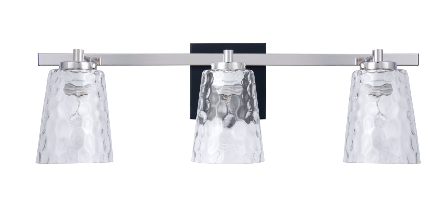 Radiance Modern 3-Light Nickel Vanity Light