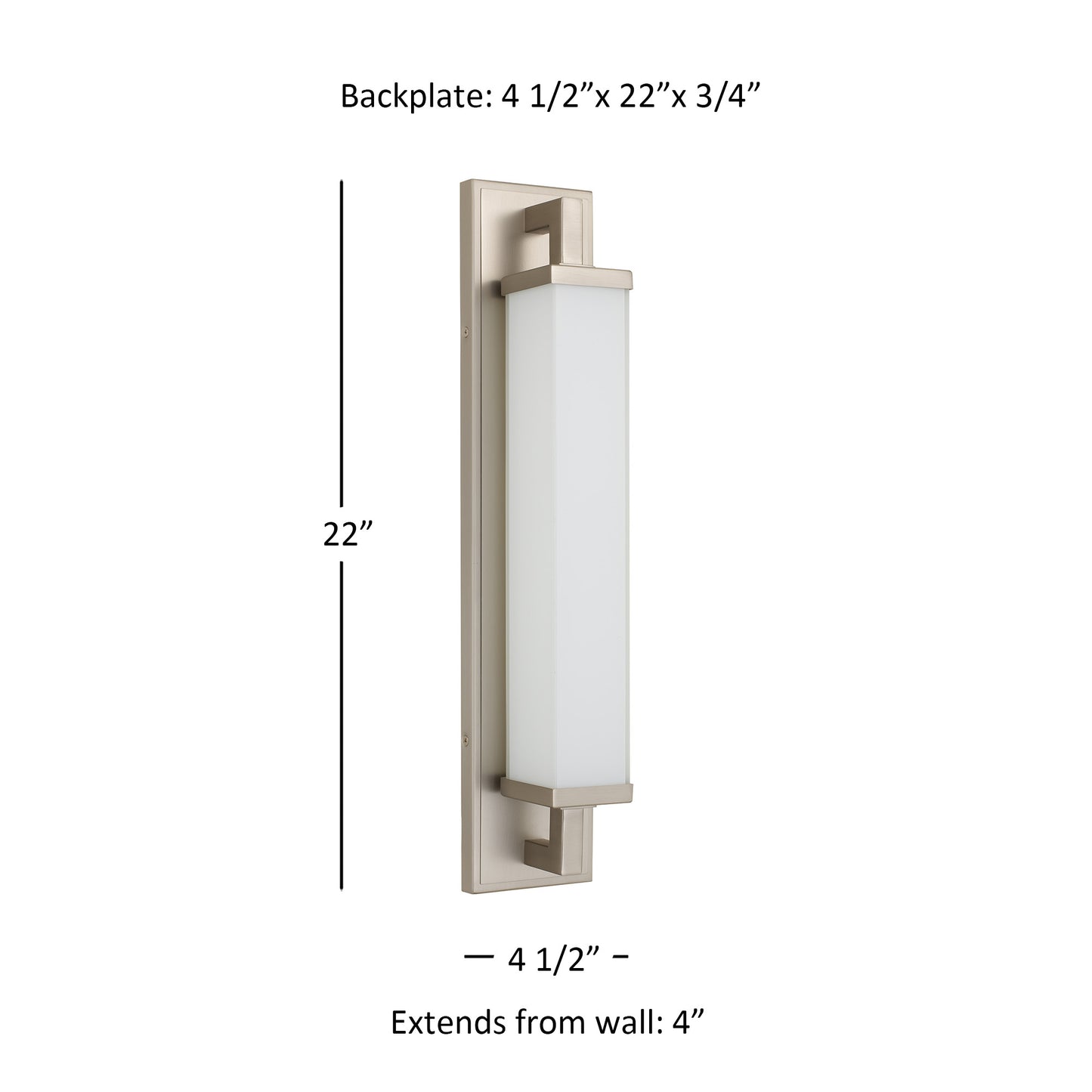Zenith 22" Brushed Nickel LED Bathroom Vanity Light