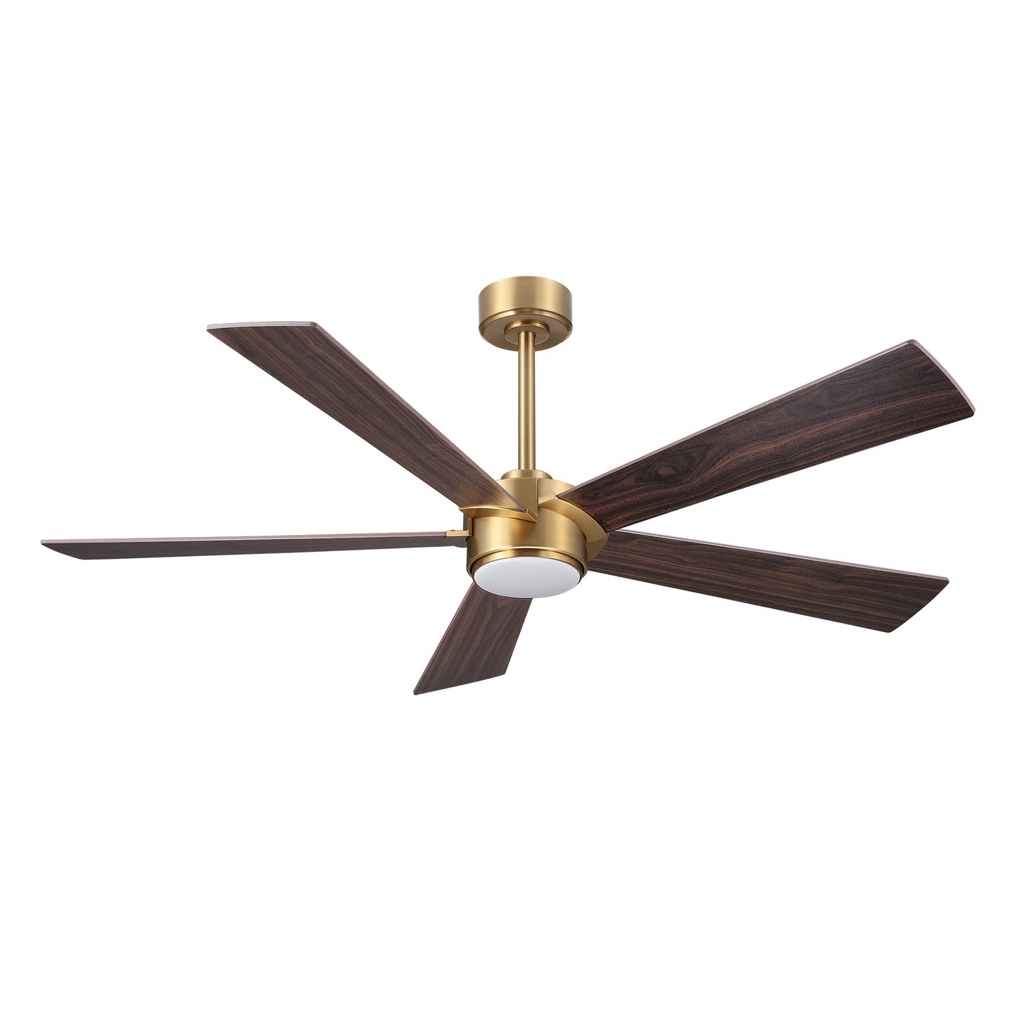 Ceiling Fan 64" Modern Gold 5-Blade with LED Light