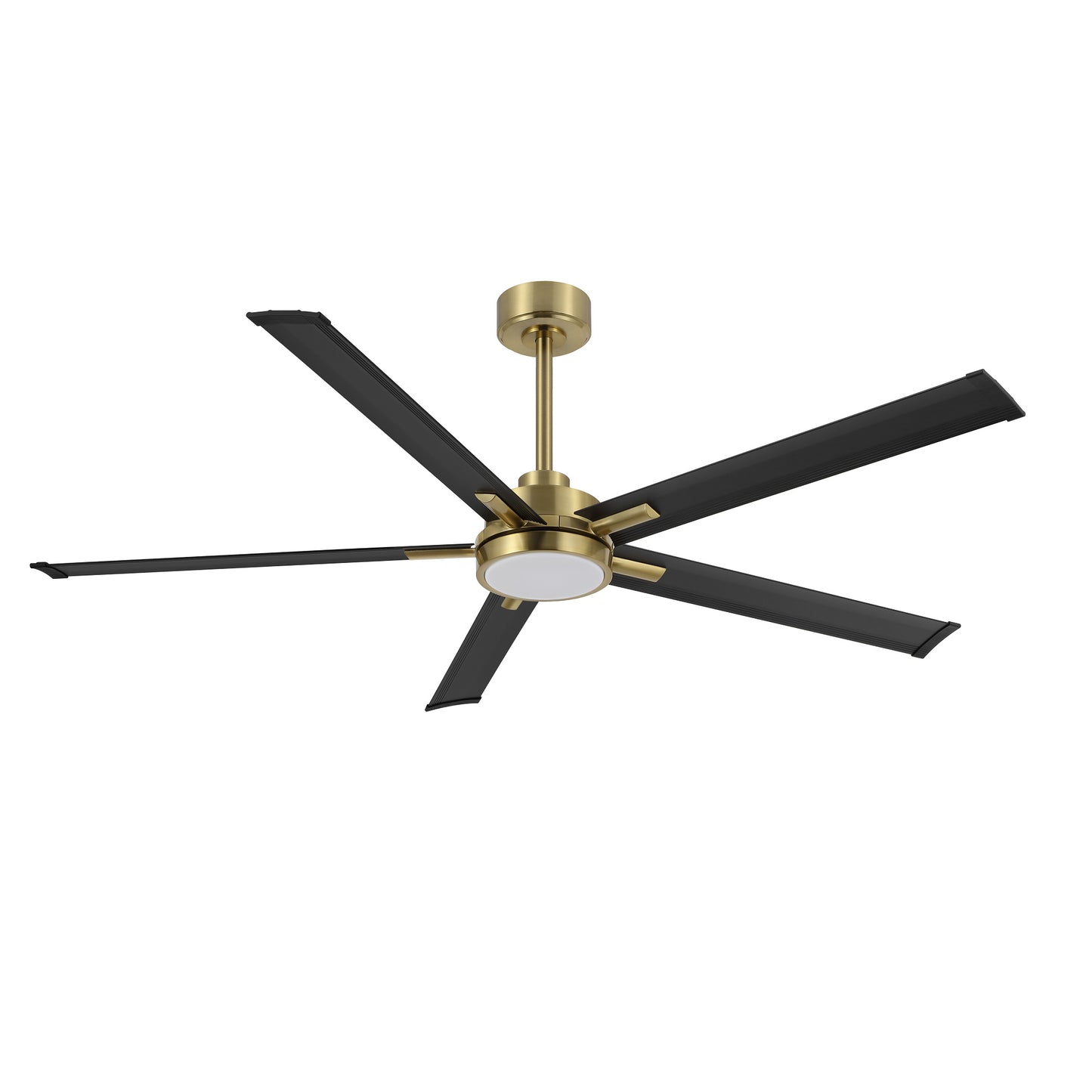 60" Gold & Black Ceiling Fan with Light & Remote – Modern 5-Blade, Quiet DC Motor