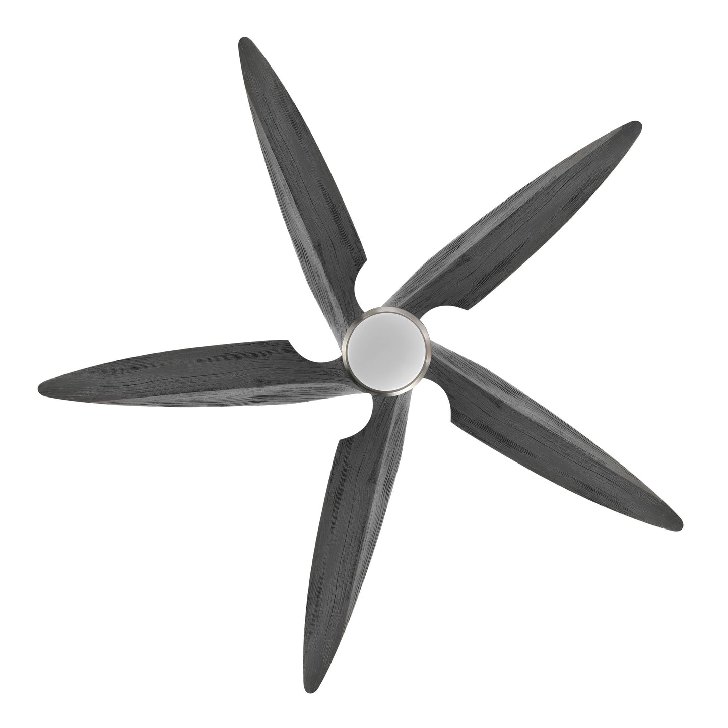 54" Silver Ceiling Fan with Gray Blades and LED Light – Modern Remote Fan