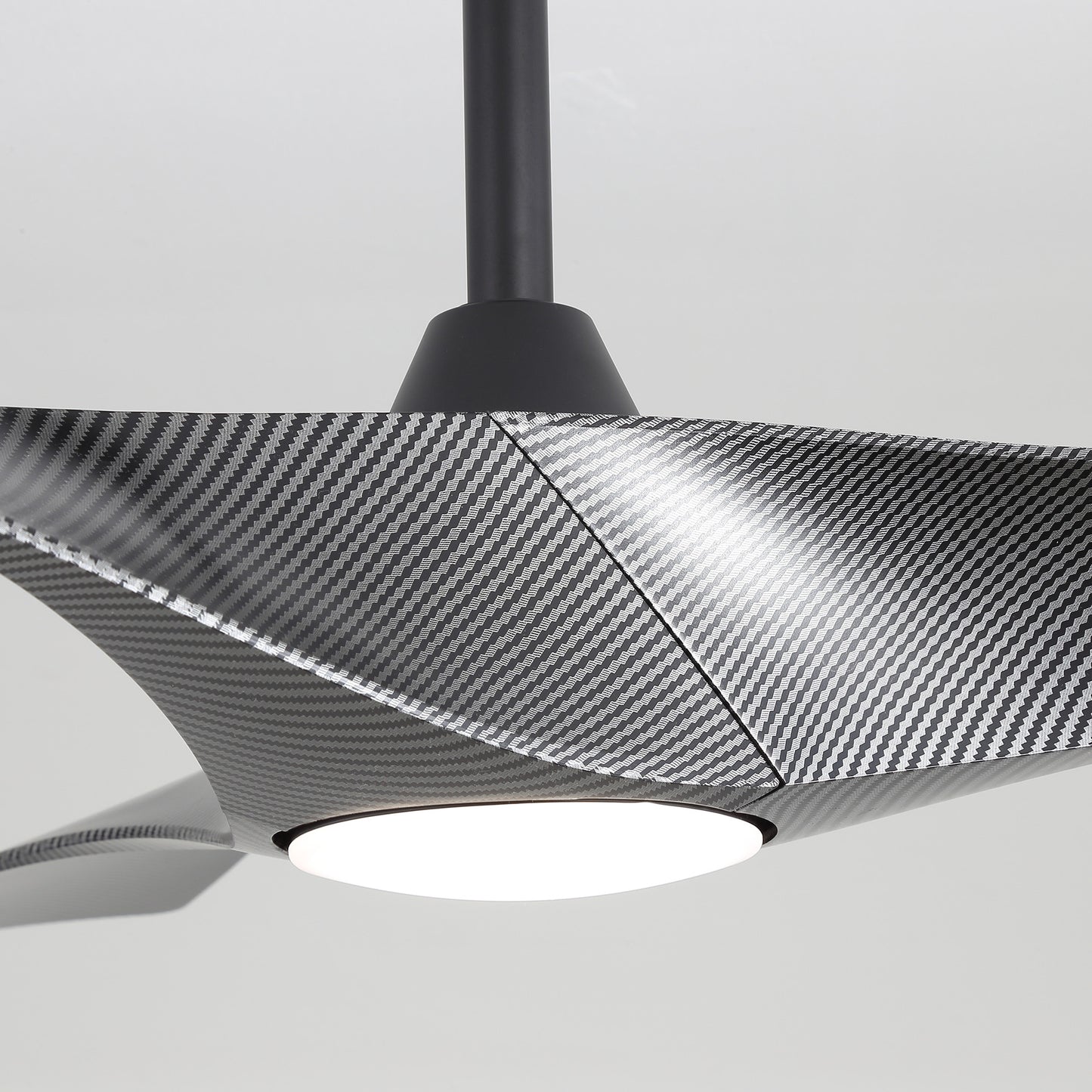 52" Ceiling Fan with LED Light and Remote – Modern Black Fan with DC Motor