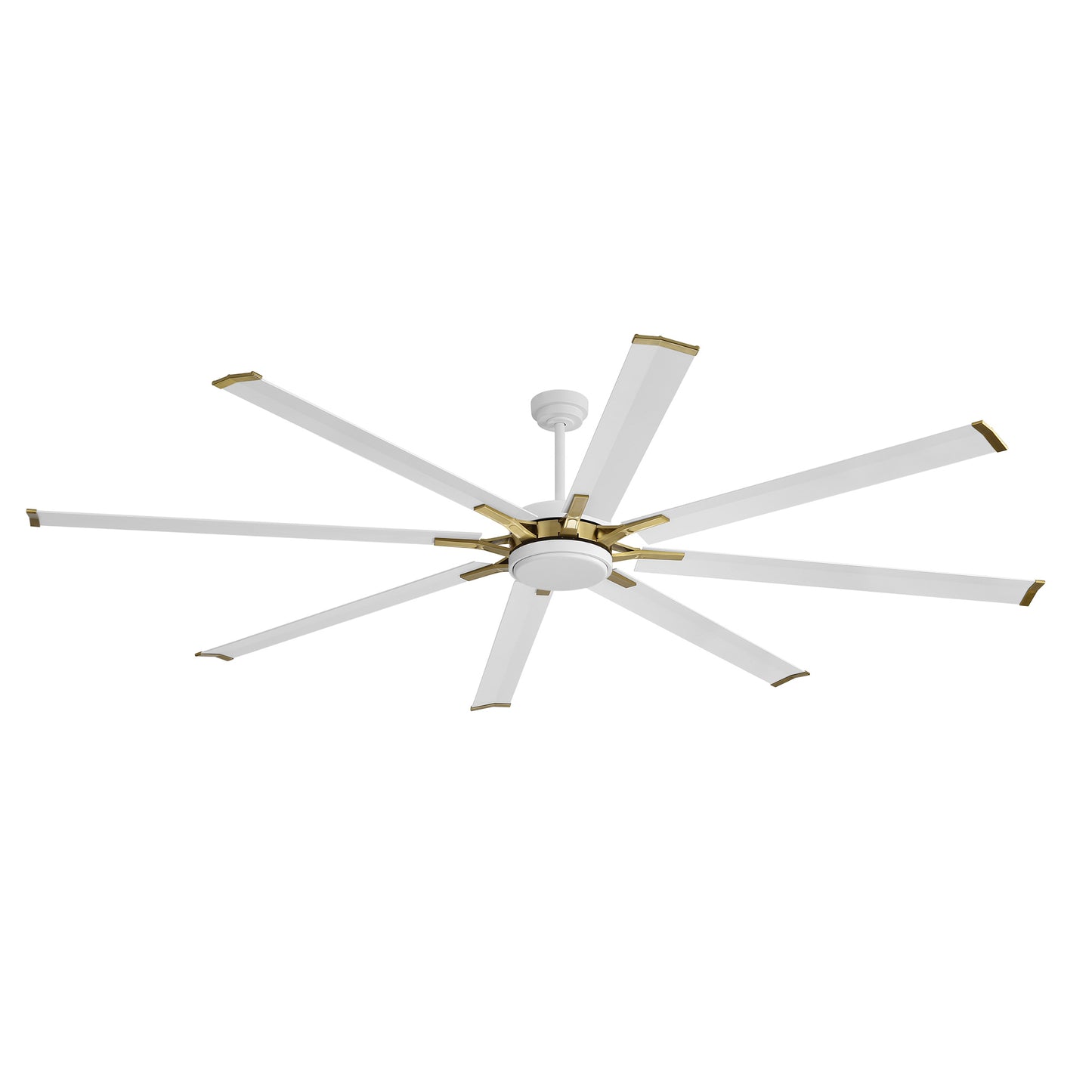 Ceiling Fan 72" Modern Industrial White 8-Blade