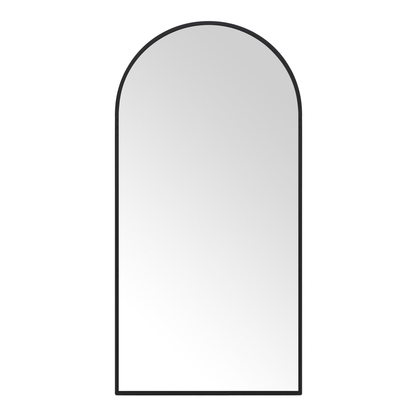 Wall Mirror 20x40" Modern Black Framed Arched Design