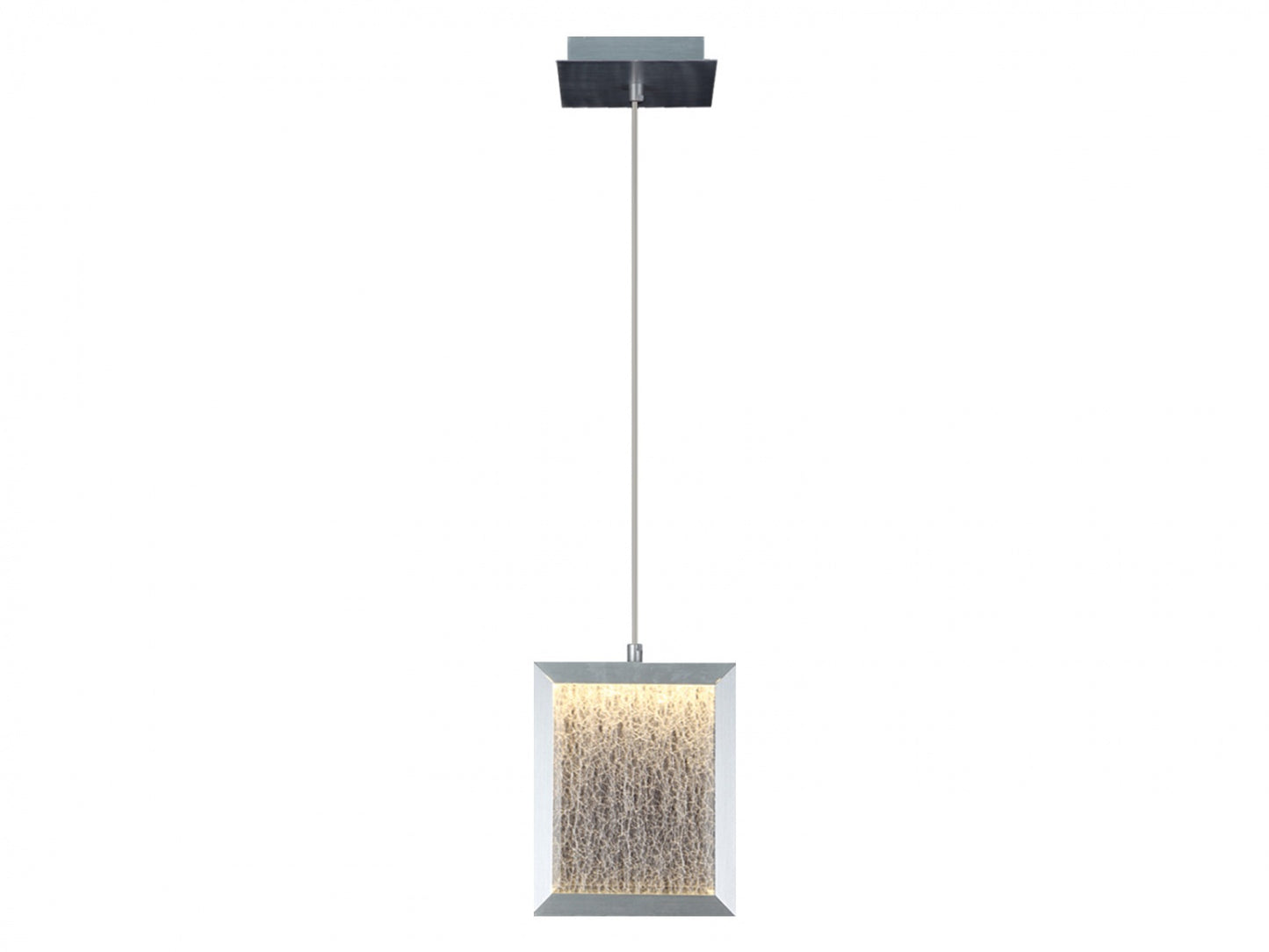 Brentwood 1-Light 7"x 9" Brushed Aluminum Pendant Light