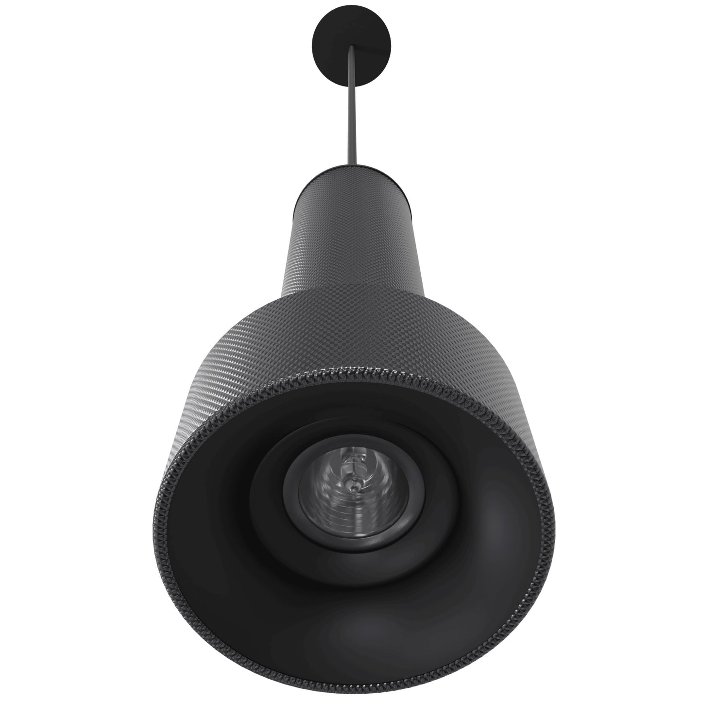 Cicada 1-Light Knurled Dark Grey Pendant Light