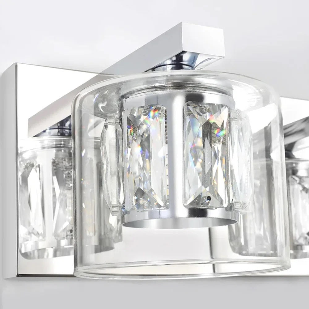 Kolt Chrome Traditional 3-Light Bathroom Vanity Light