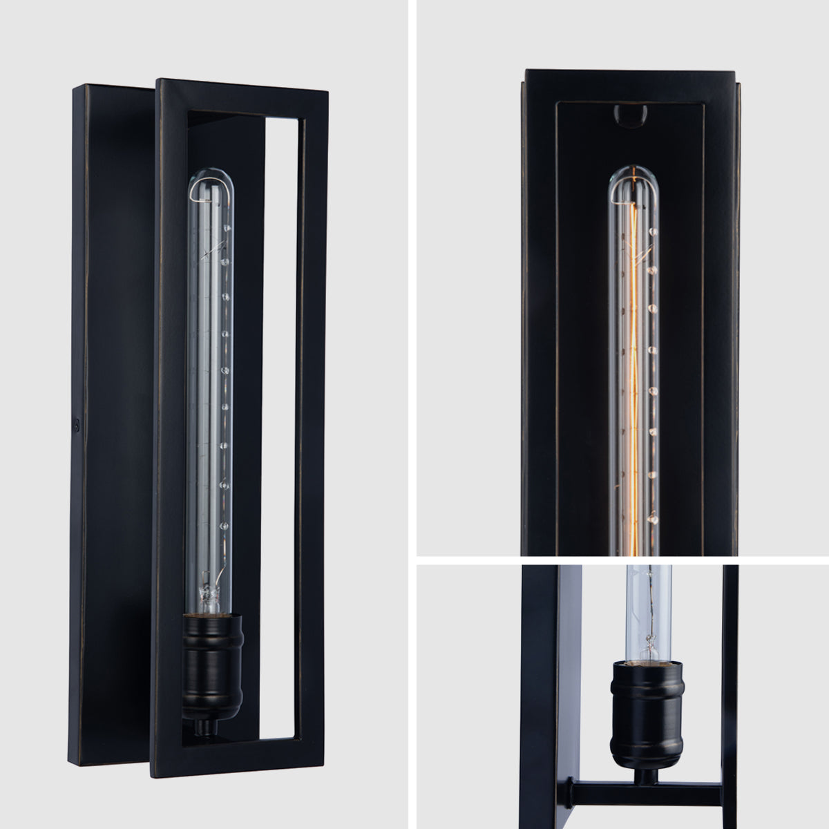 Adelman Black 1-Light Wall Sconce