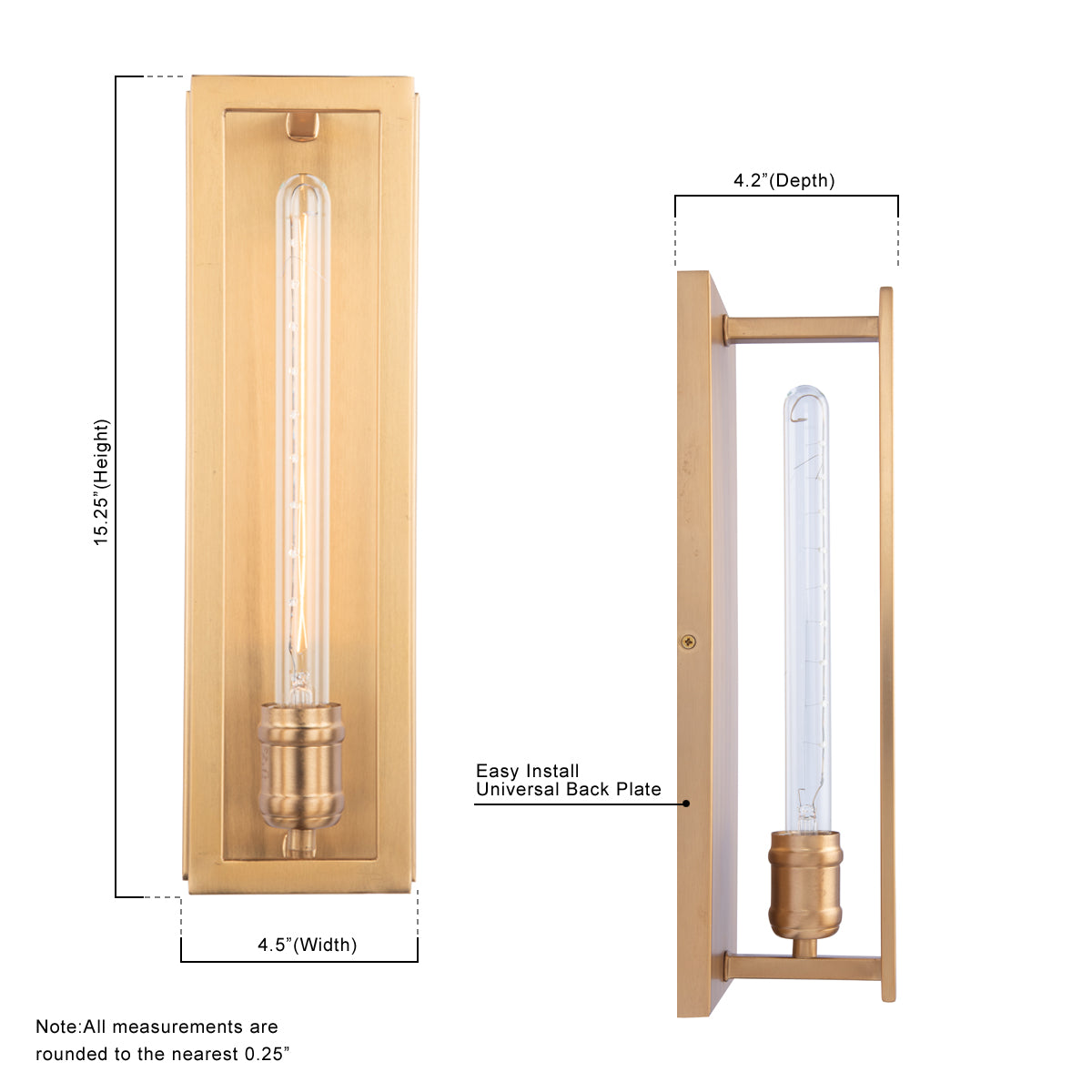 Adelman Gold 1-Light Wall Sconce
