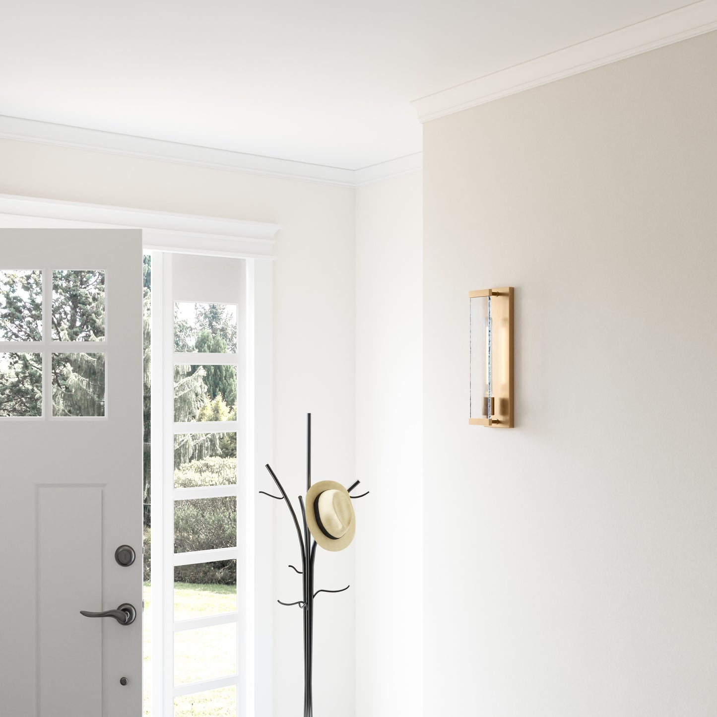 Adelman Gold Metal & Glass 1-Light Wall Sconce