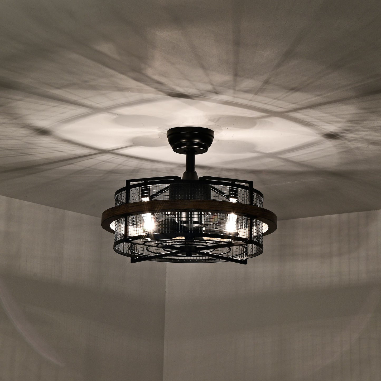 20" 5-Blade 4-Light Fandelier Ceiling Fan with Light