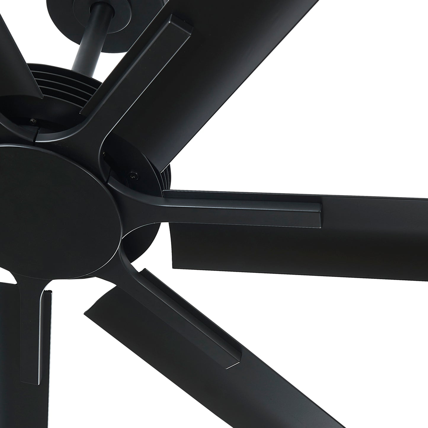 Ceiling Fan Modern 84" Industrial 7-Blade Black Metal