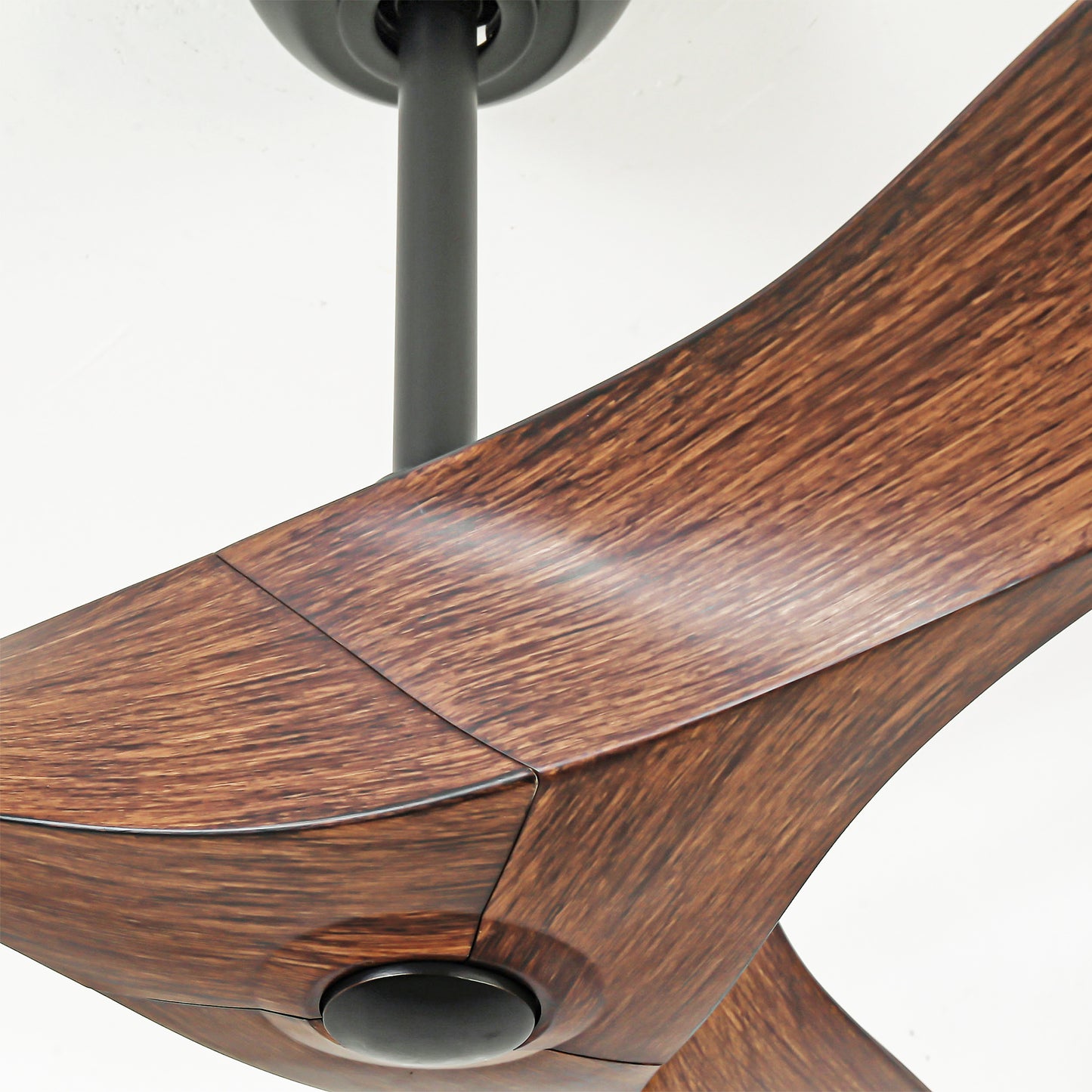 52" Erin Modern Industrial Black & Walnut Ceiling Fan