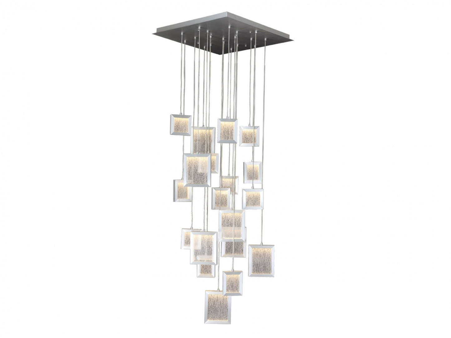 Brentwood 19-Light Brushed Aluminum Pendant Light