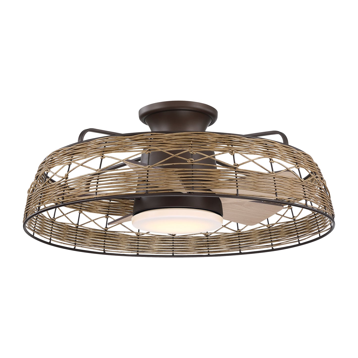 27" 5-Blade Rustic Farmhouse Ceiling Fan with Light